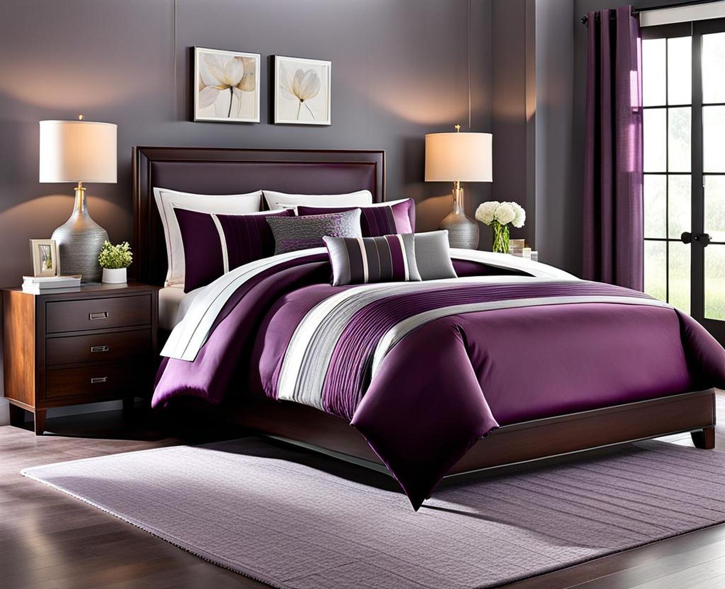 How to Craft Blissful Bedrooms with Plum and Gray Decor