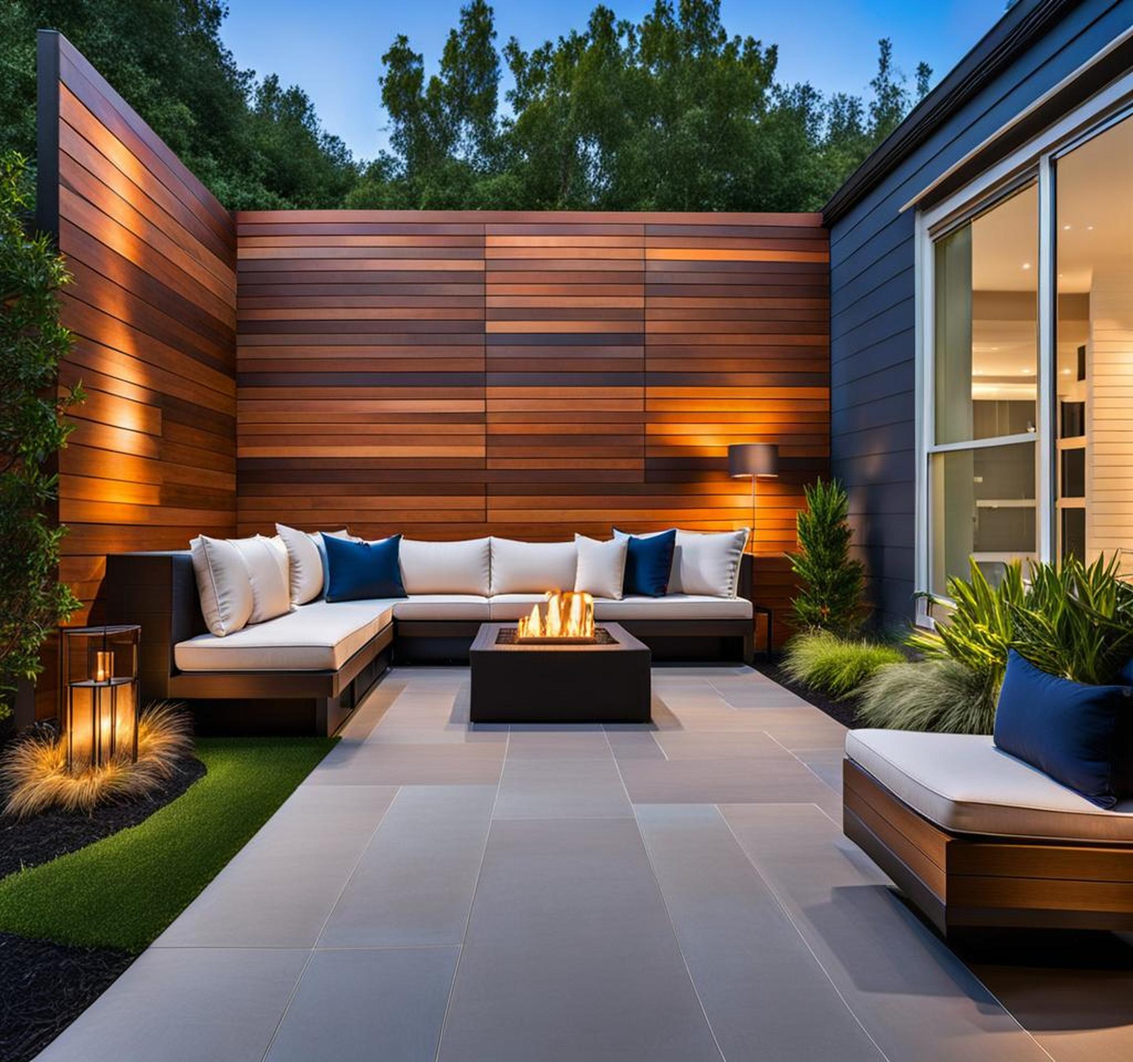 outdoor accent wall ideas