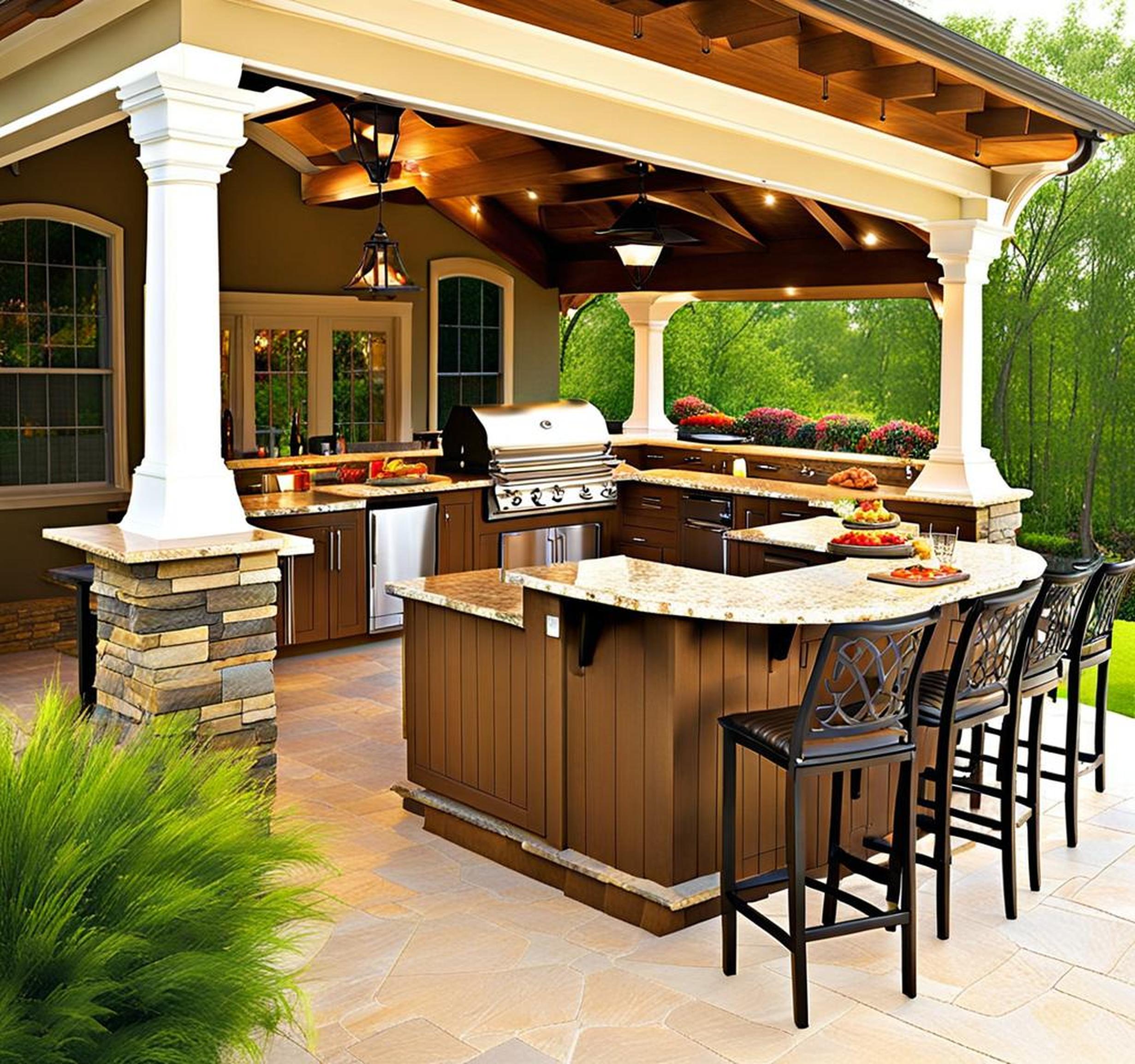outdoor patio kitchen and bar ideas