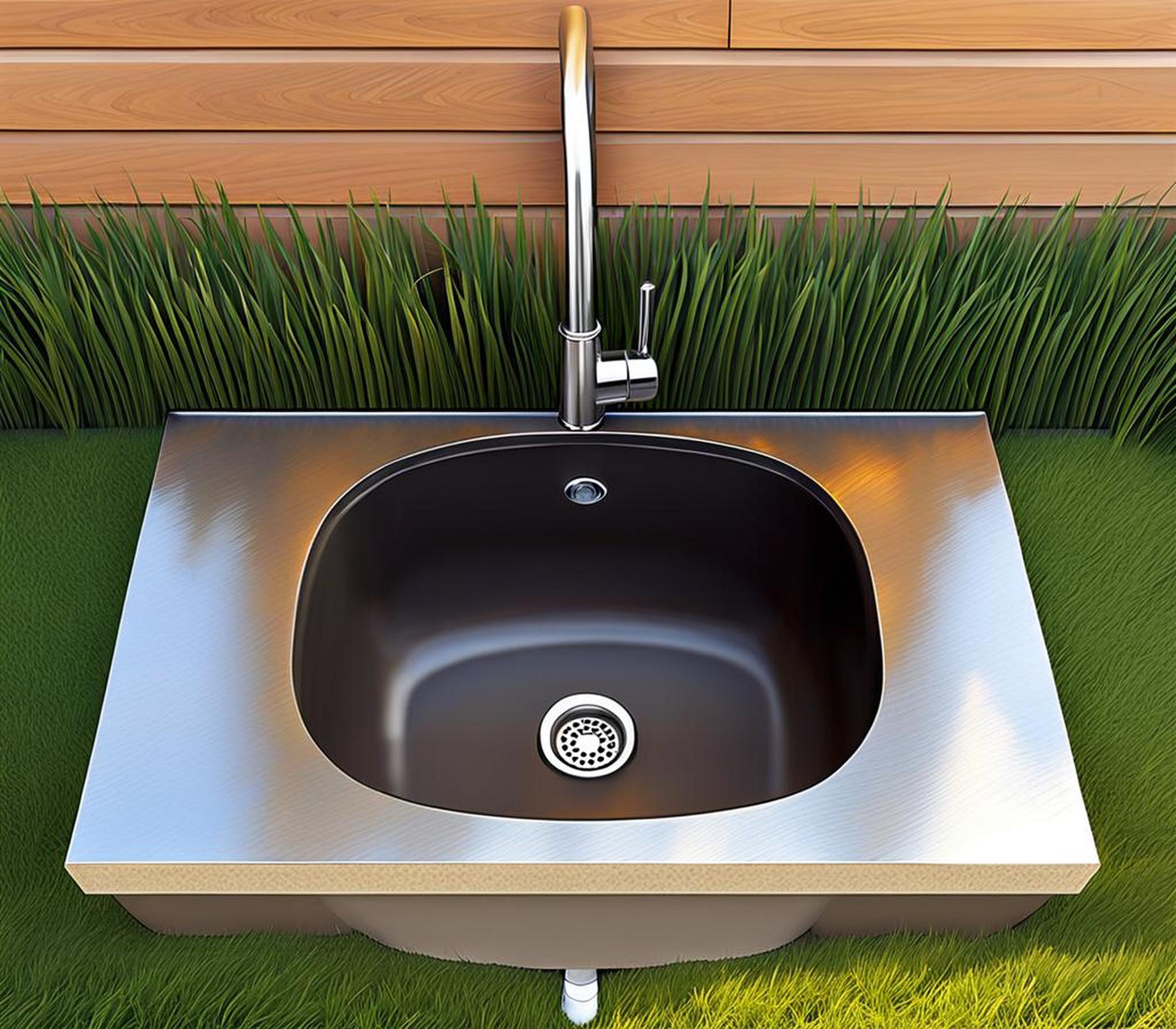 outdoor sink drain options