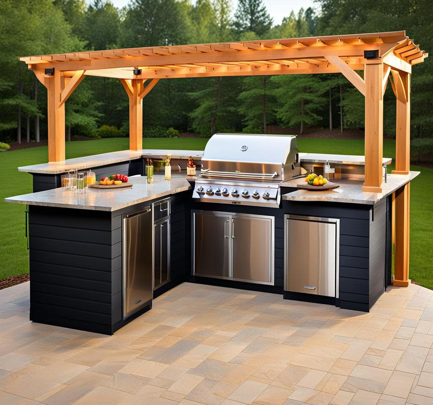 outdoor kitchen frame plans