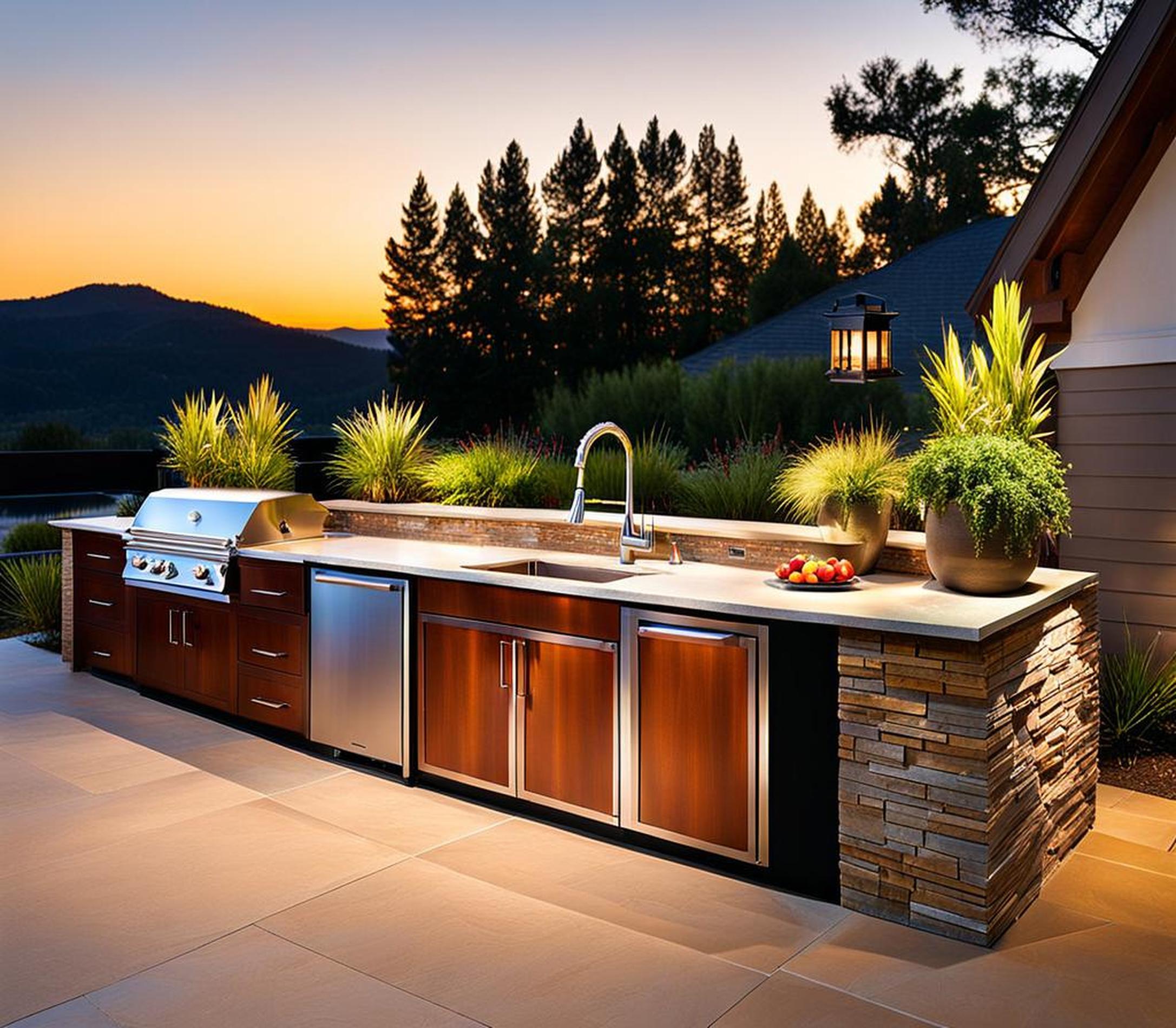 outdoor kitchen sink station