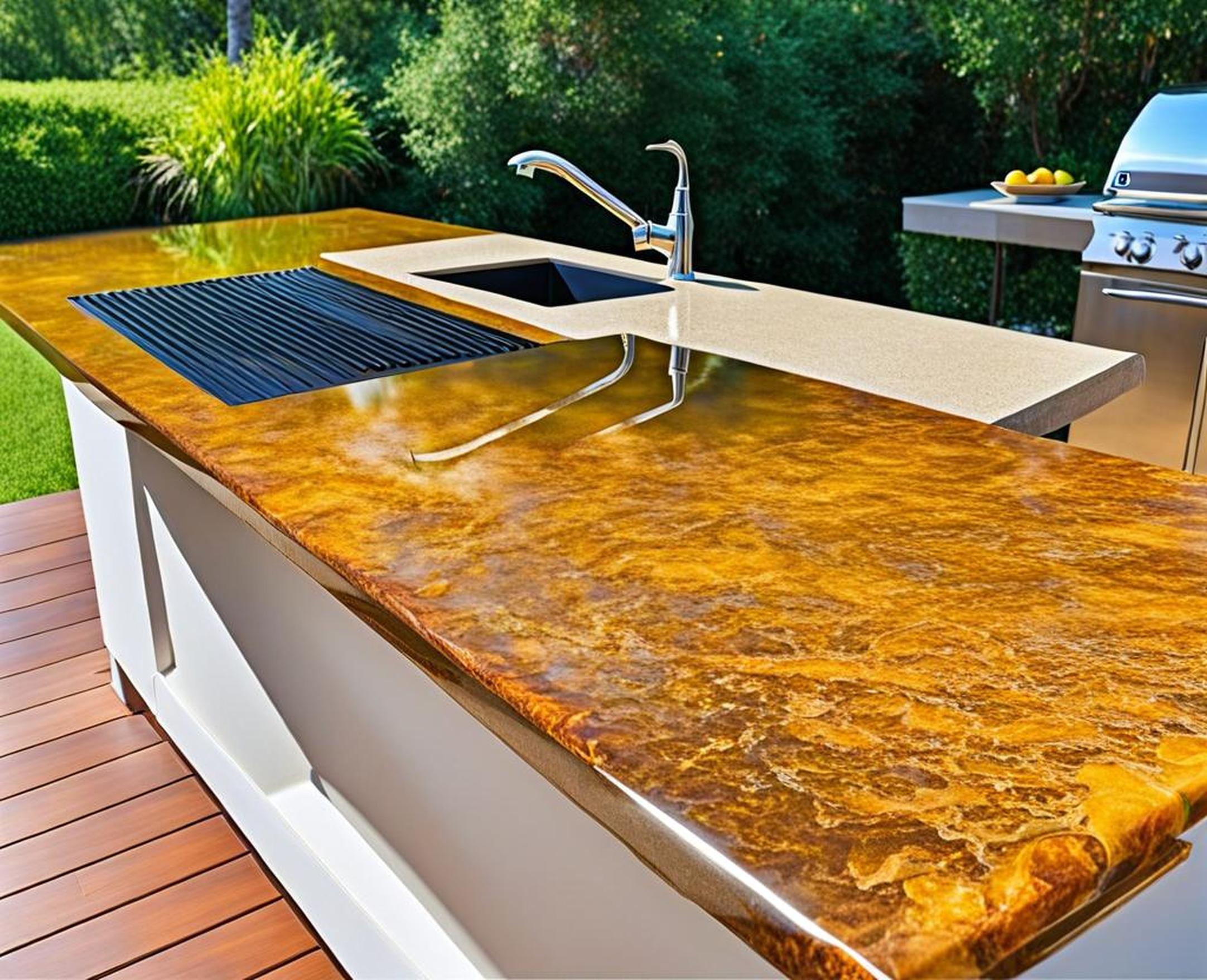 epoxy countertop for outdoor kitchen