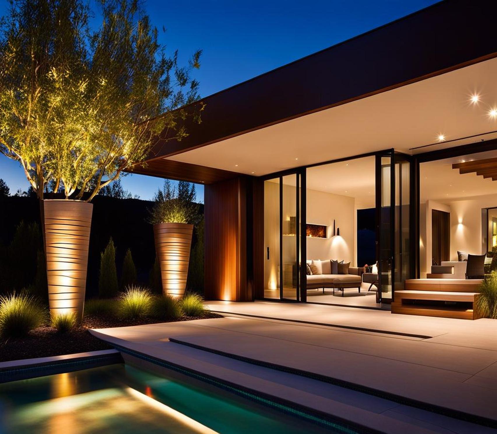 modern outdoor lighting ideas for front of house