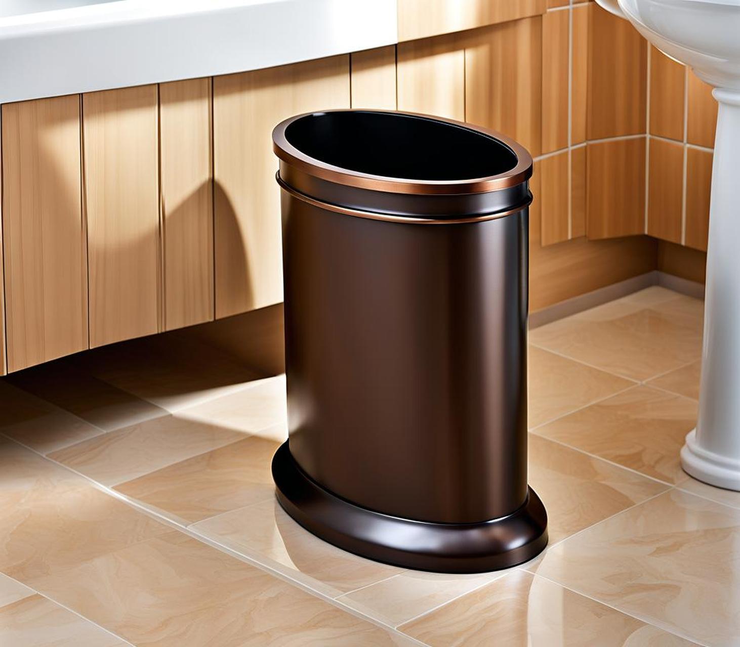 oil rubbed bronze bathroom trash can