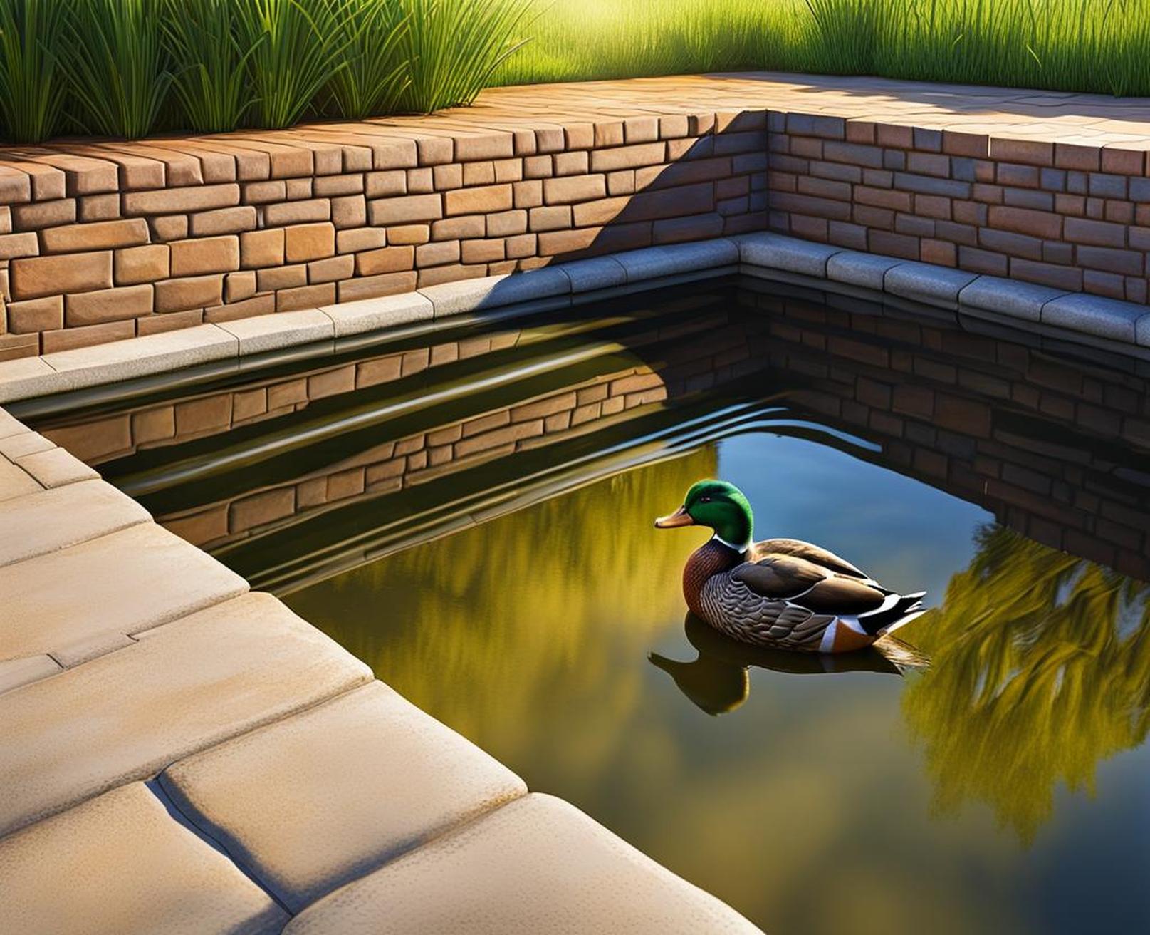 duck pond with drain