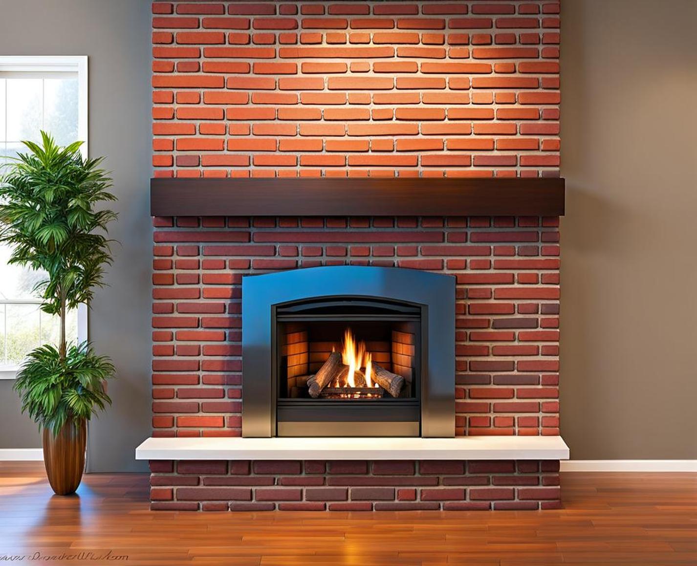 colors for brick fireplace