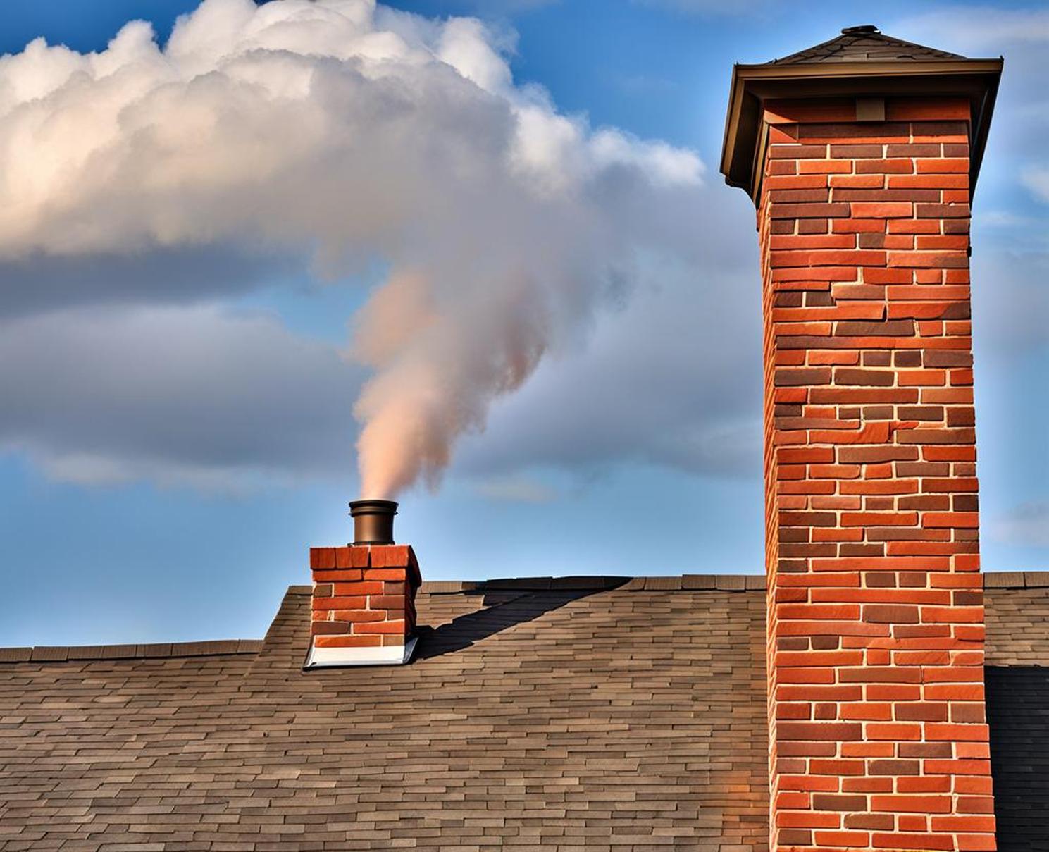 painting a chimney exterior