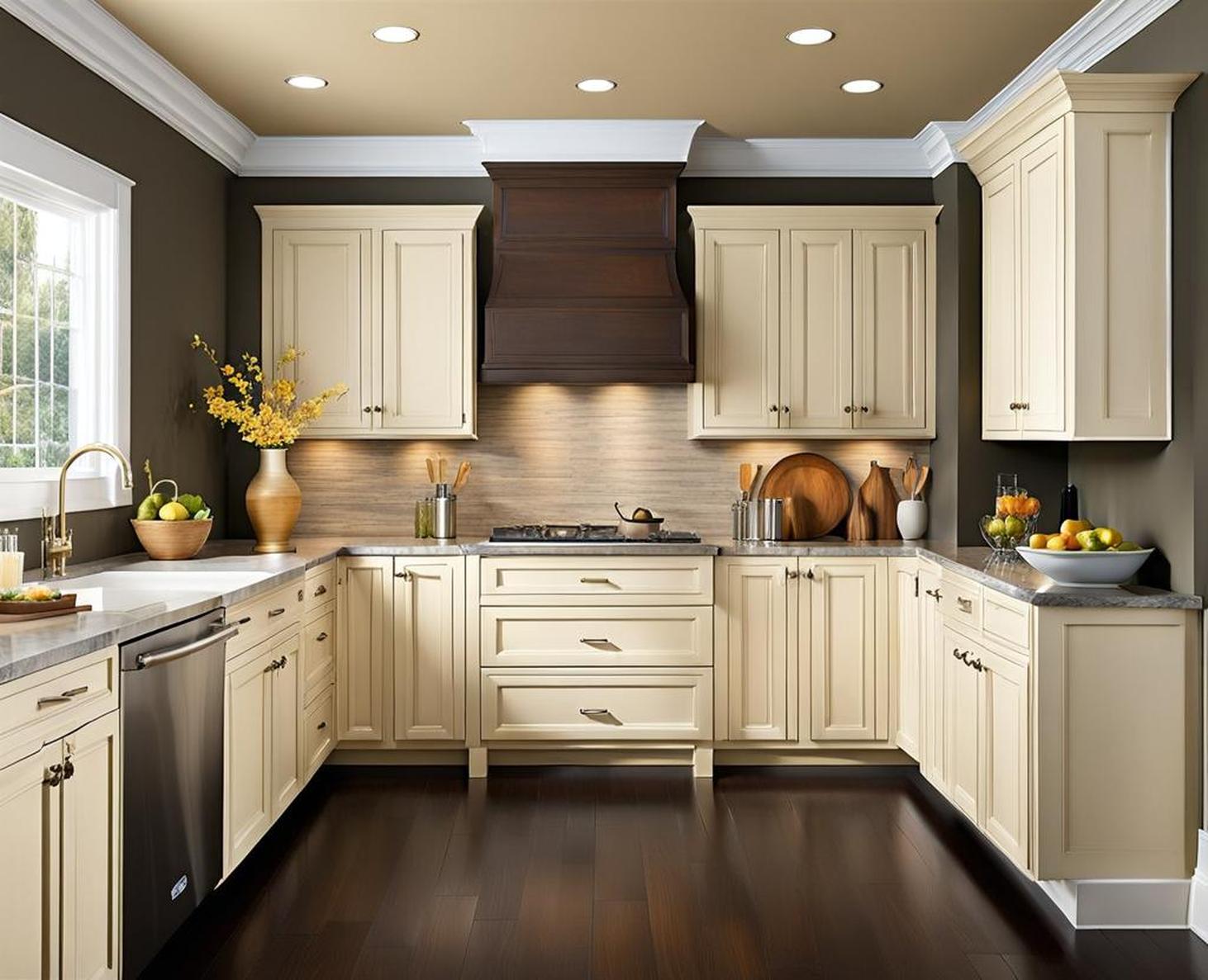 cabinet colors for dark floors