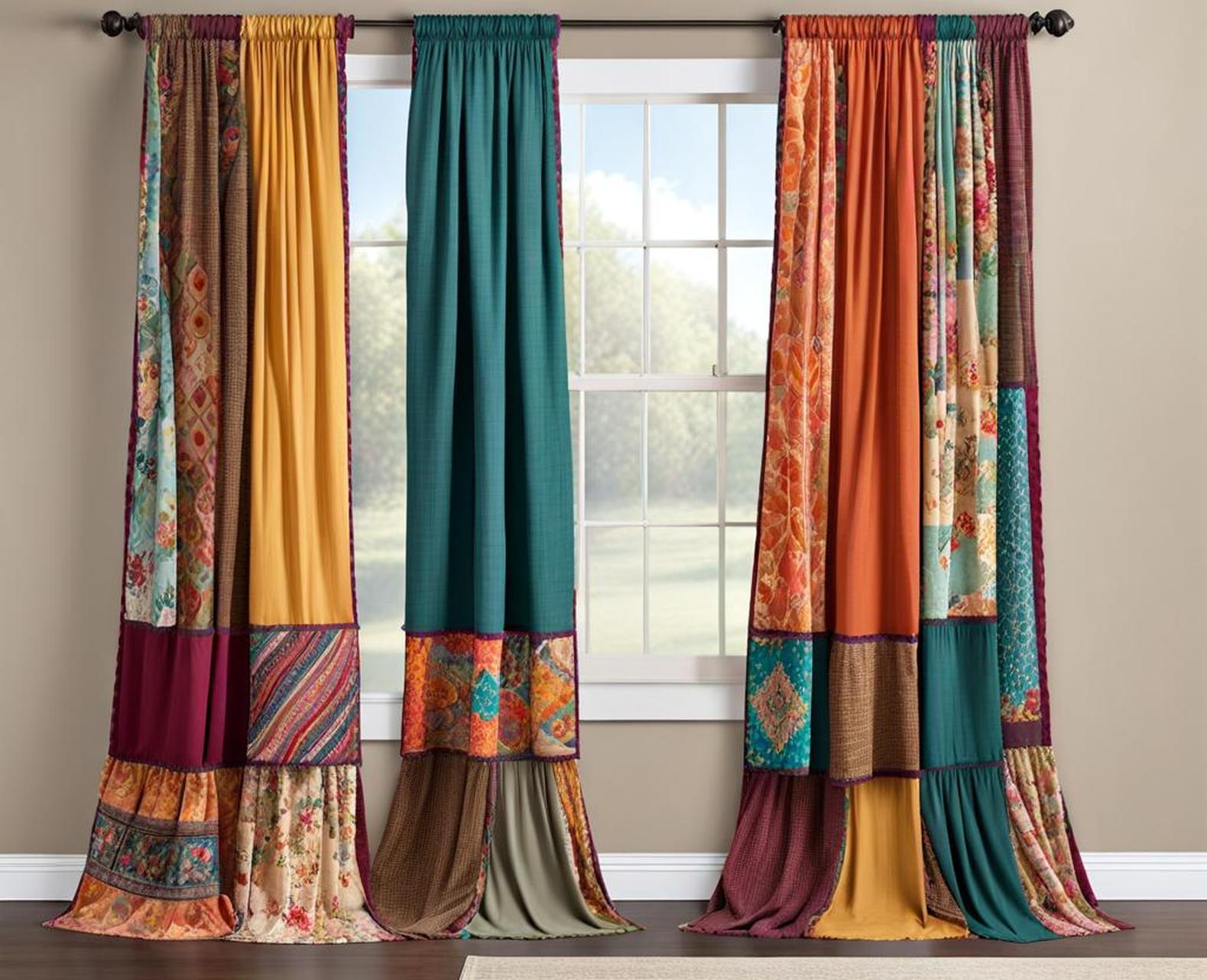 lush decor boho patch window curtains