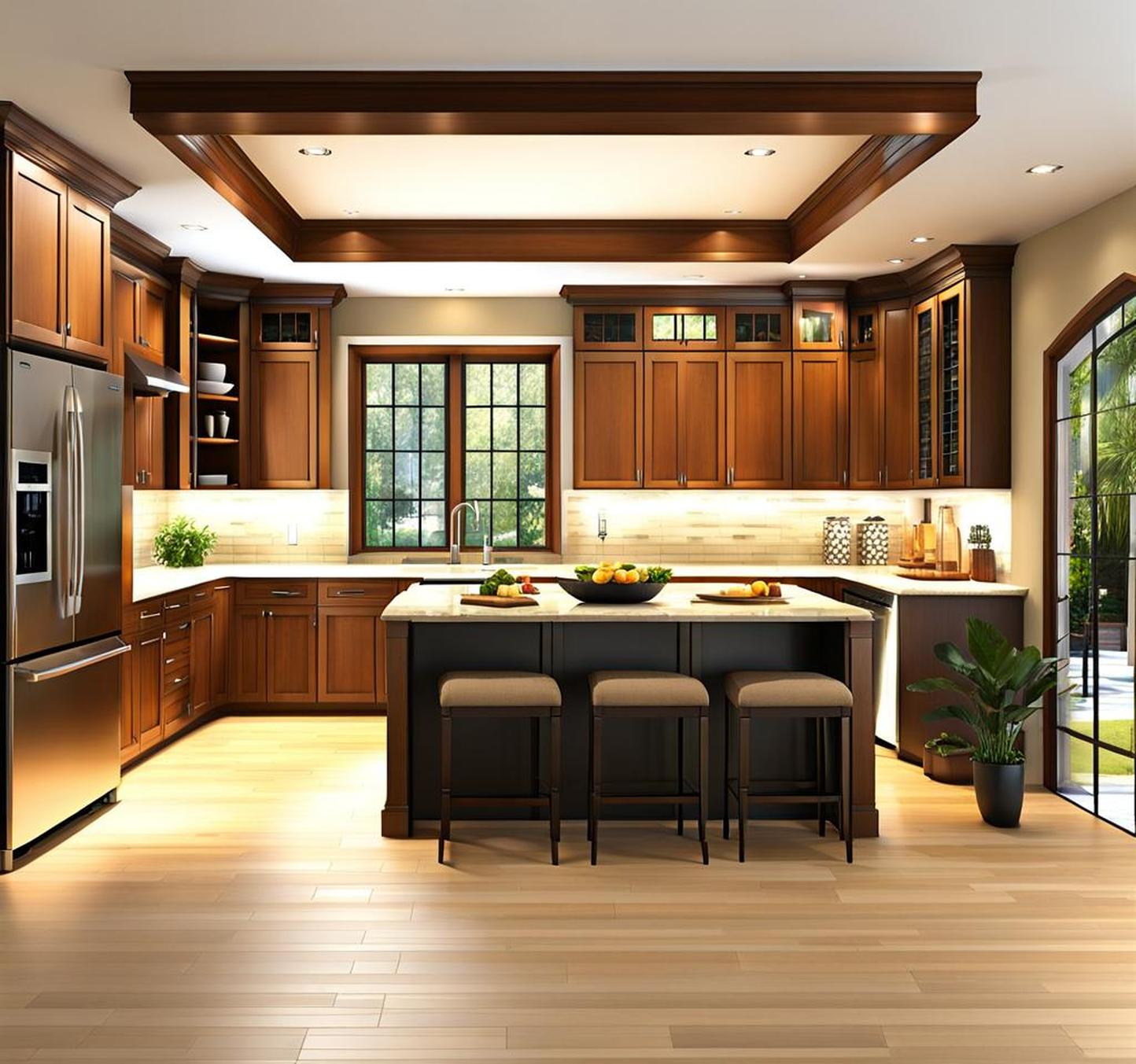 kitchen floor plans with island and walk in pantry