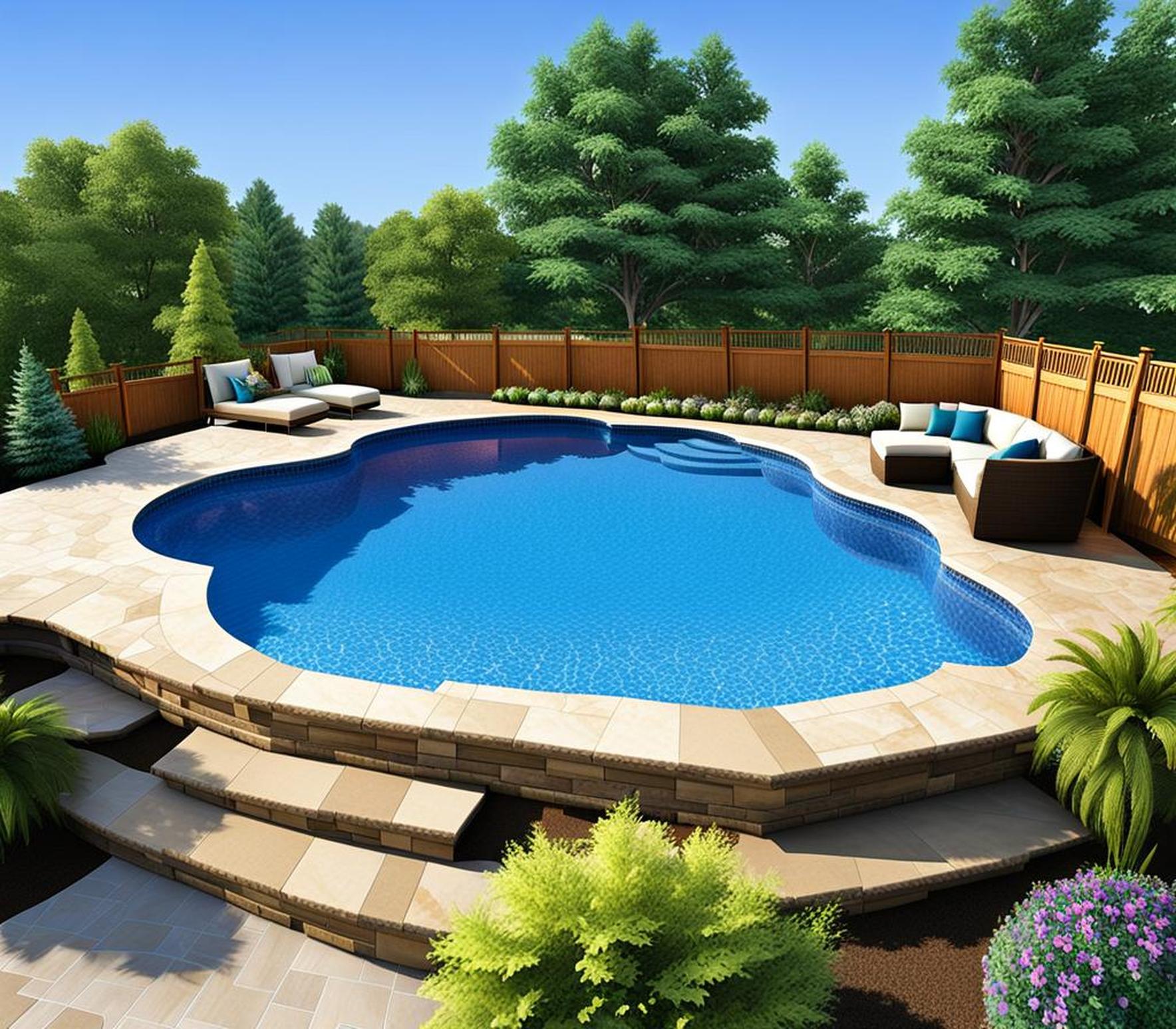 above ground pool designs landscaping