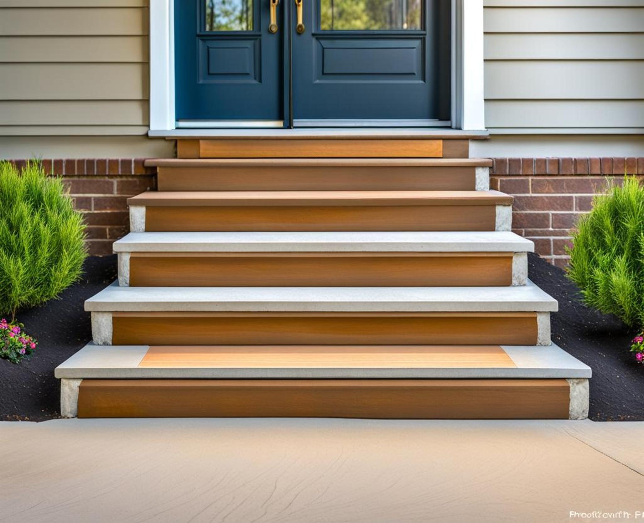 replacing concrete front porch steps