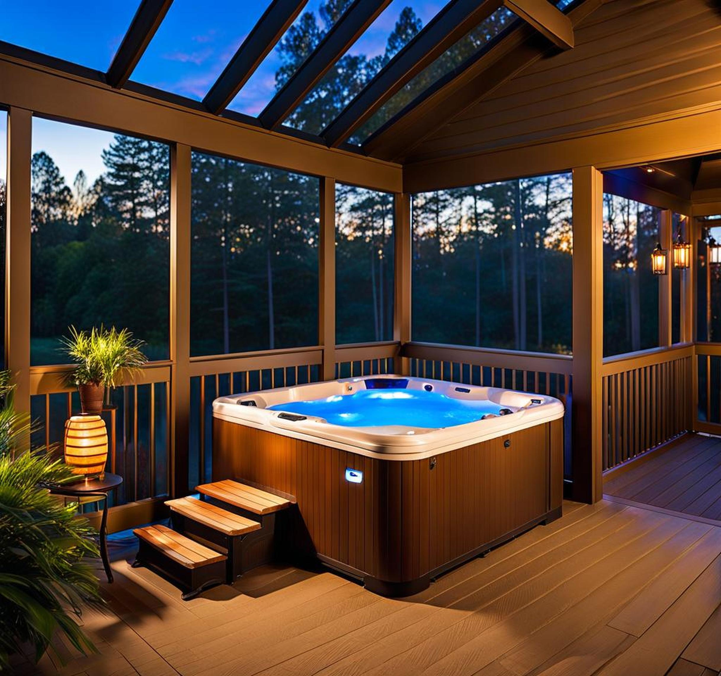 Transform Your Screened Porch into a Backyard Oasis with a Hot Tub