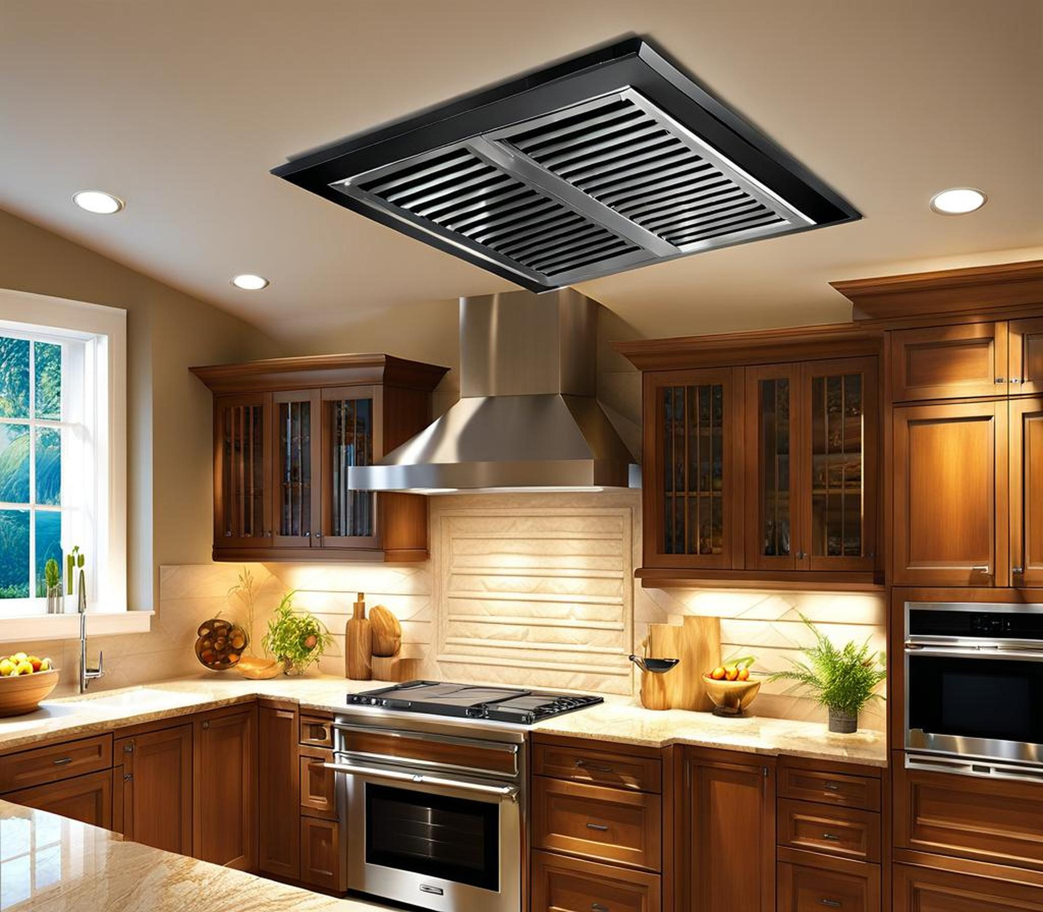 ceiling mounted recessed kitchen vent