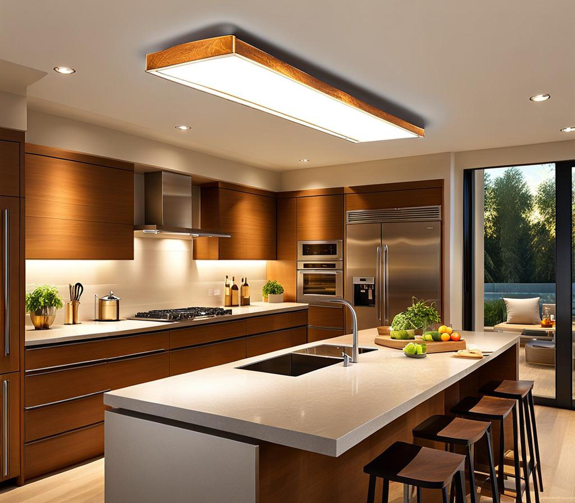 rectangular light fixture for kitchen