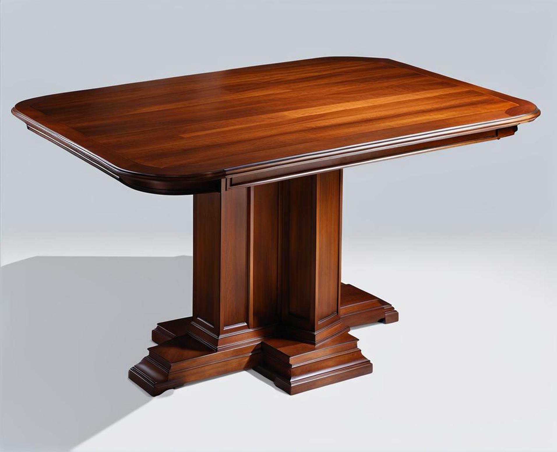 small rectangular pedestal dining table
