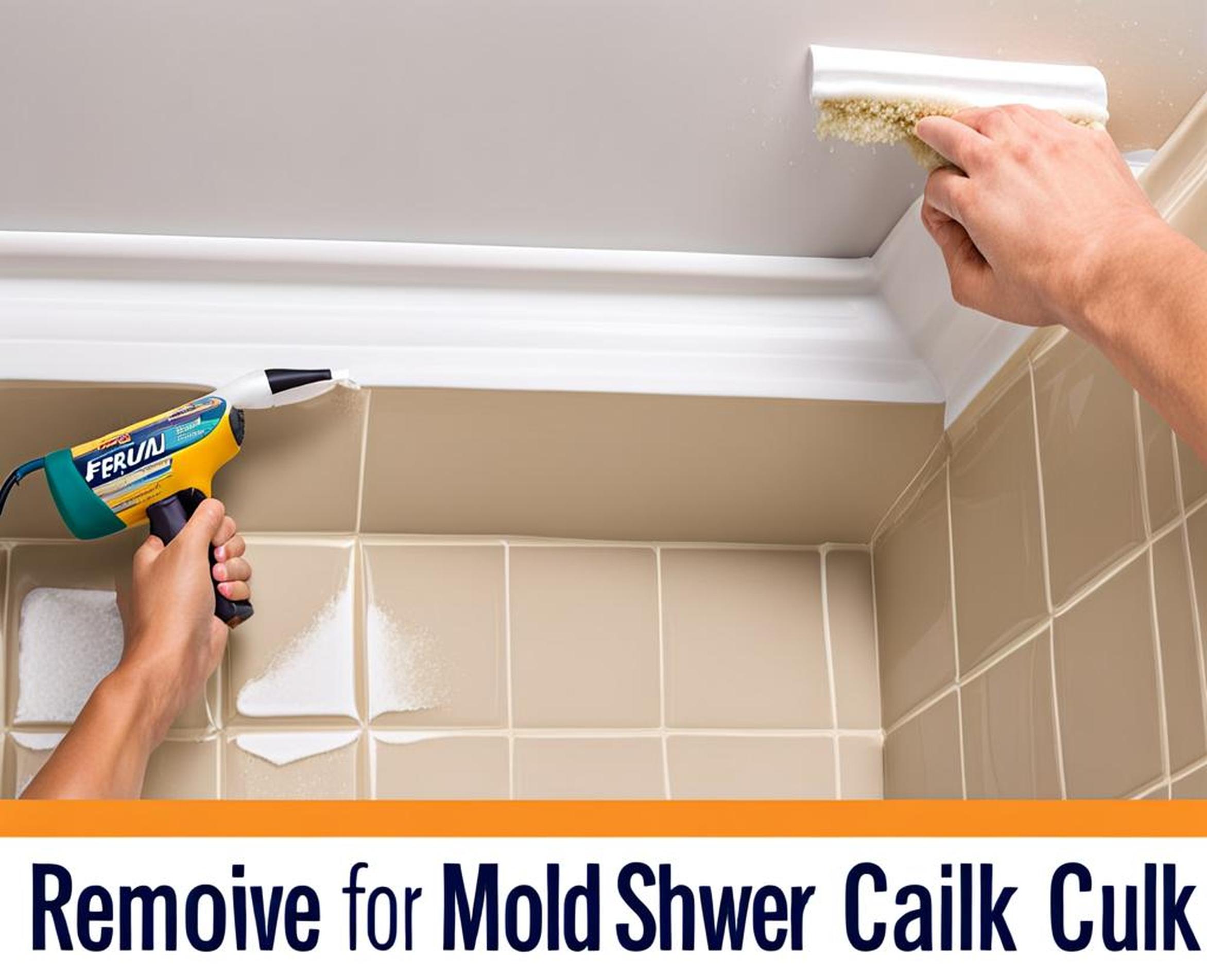 how to remove mold from shower caulk