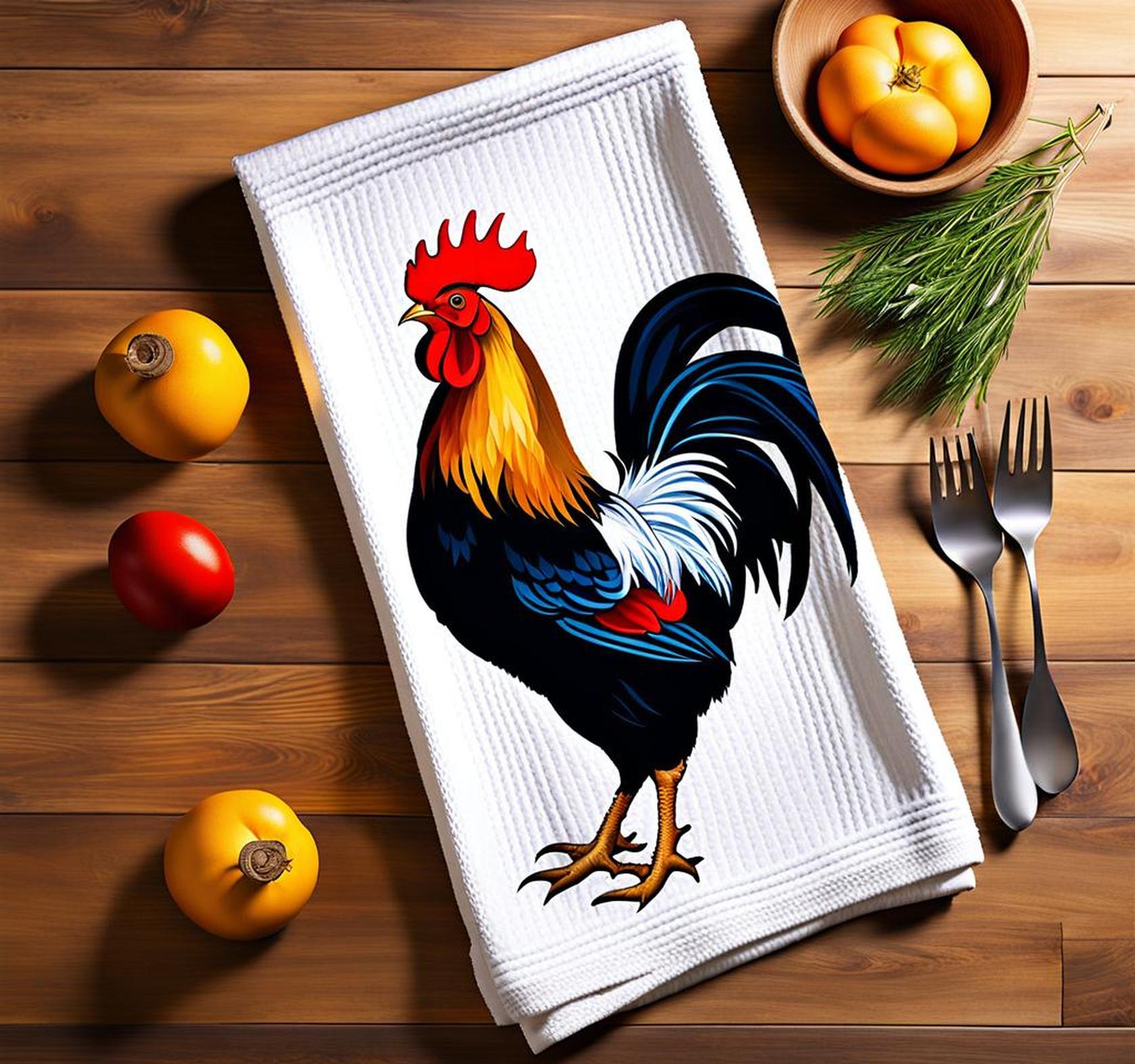 kitchen towels with roosters