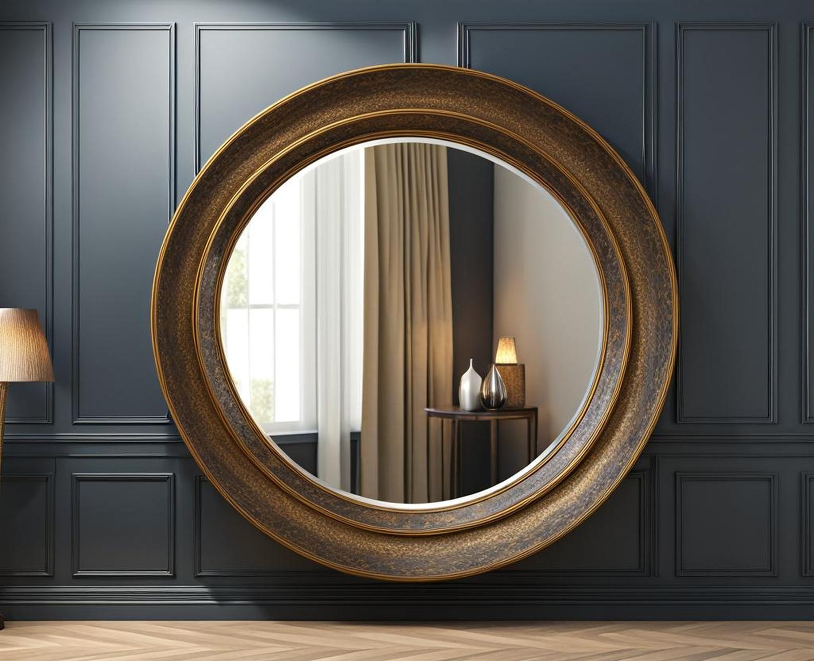 large round mirror 40 inch