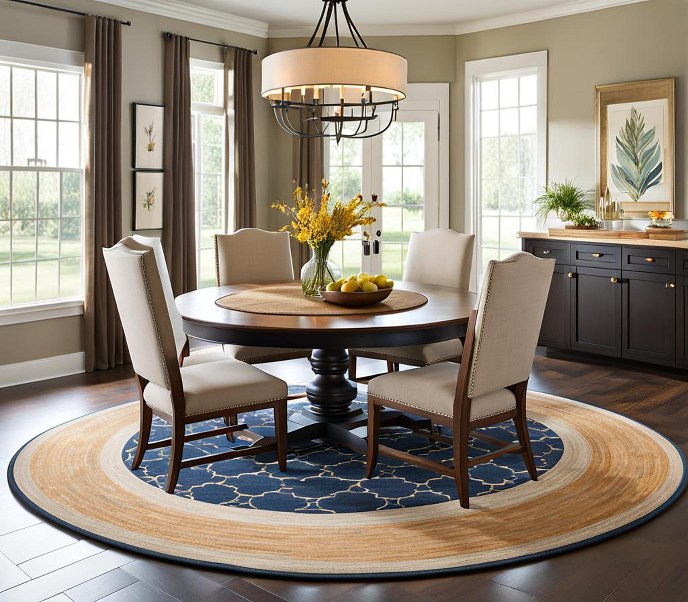 round kitchen table rugs