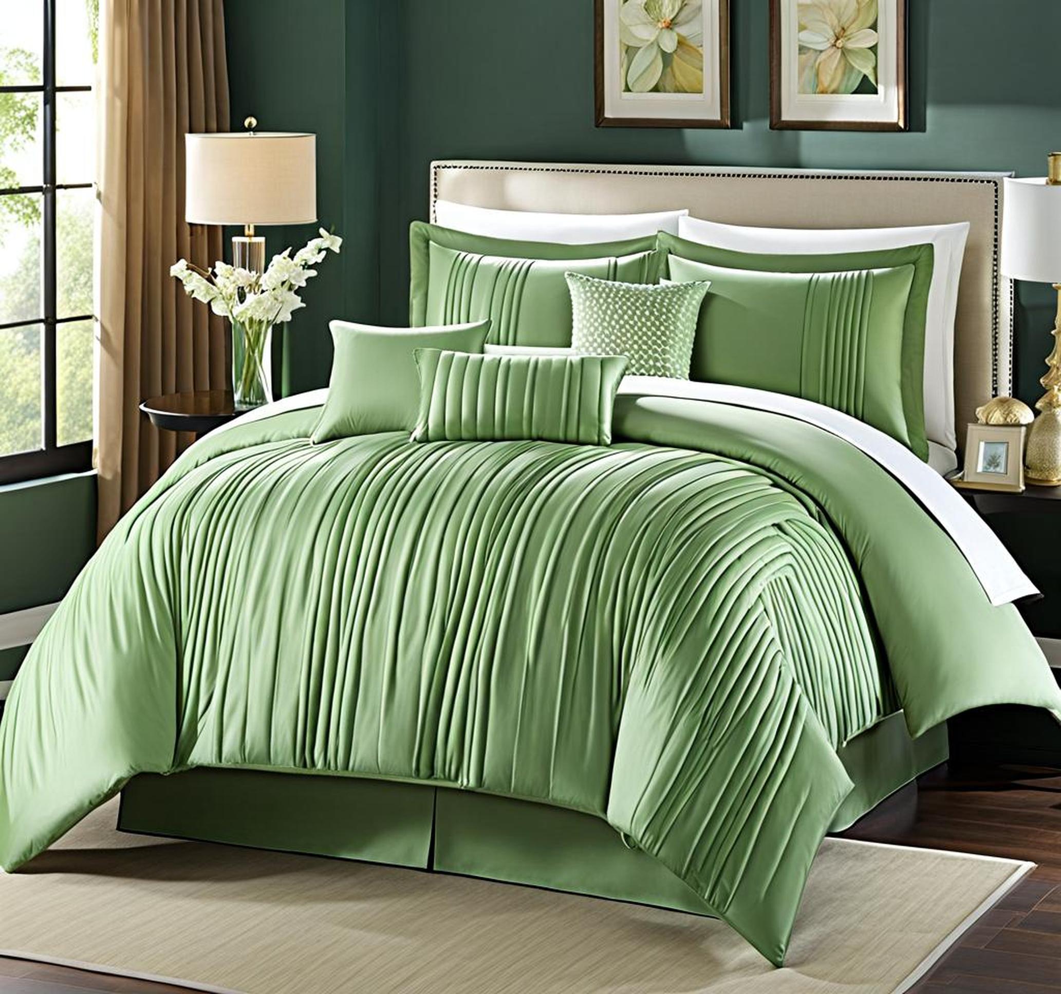 sage green king size comforter sets