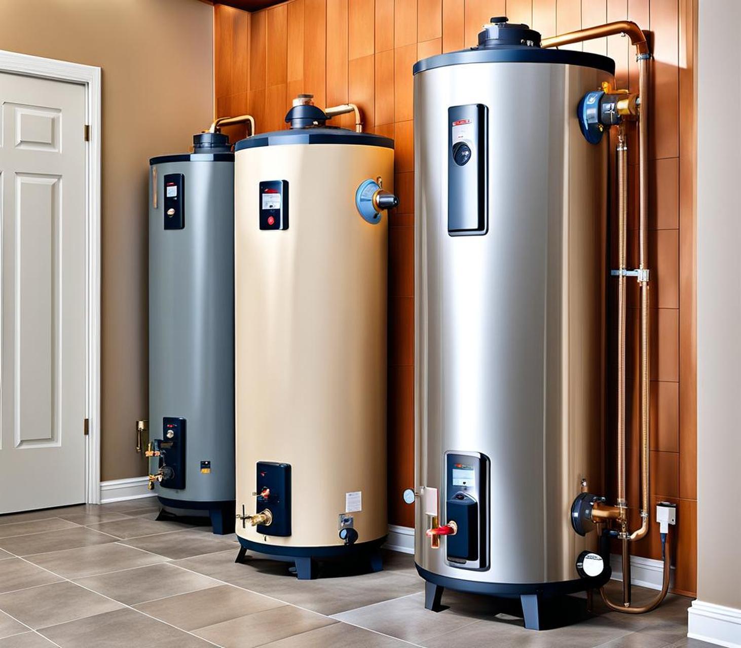 average water heater size