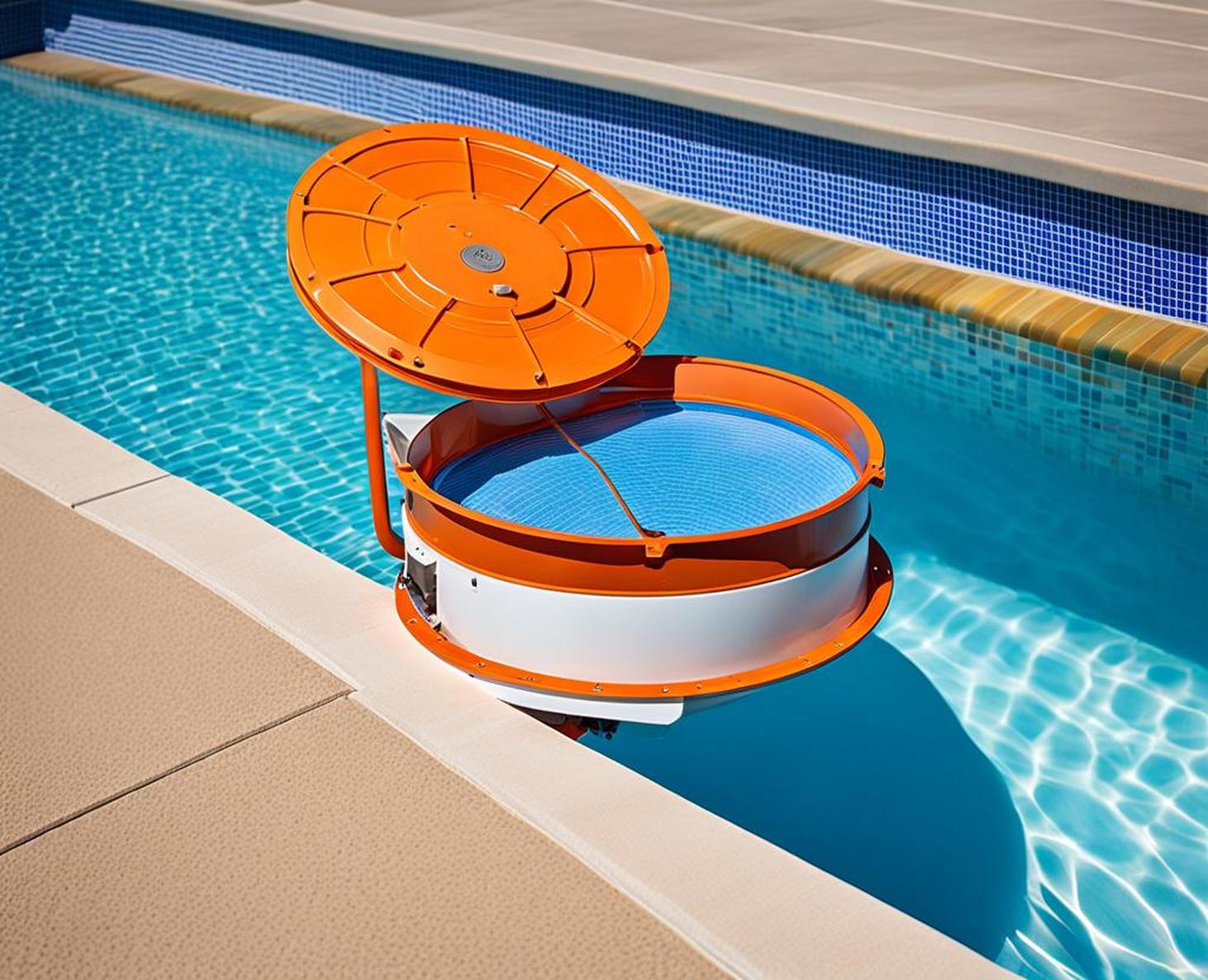 automatic pool skimmer top of water