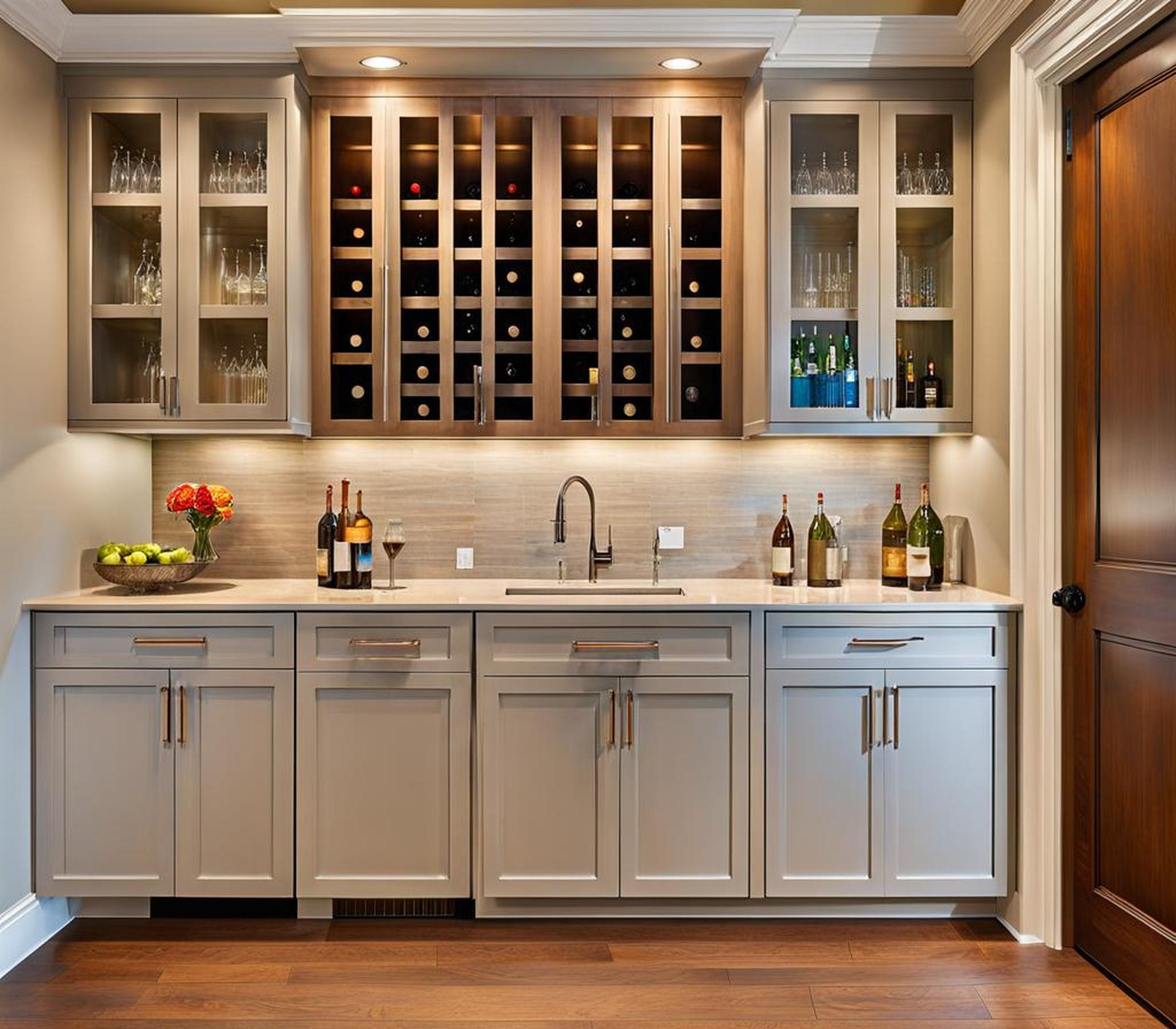 small wet bar with sink