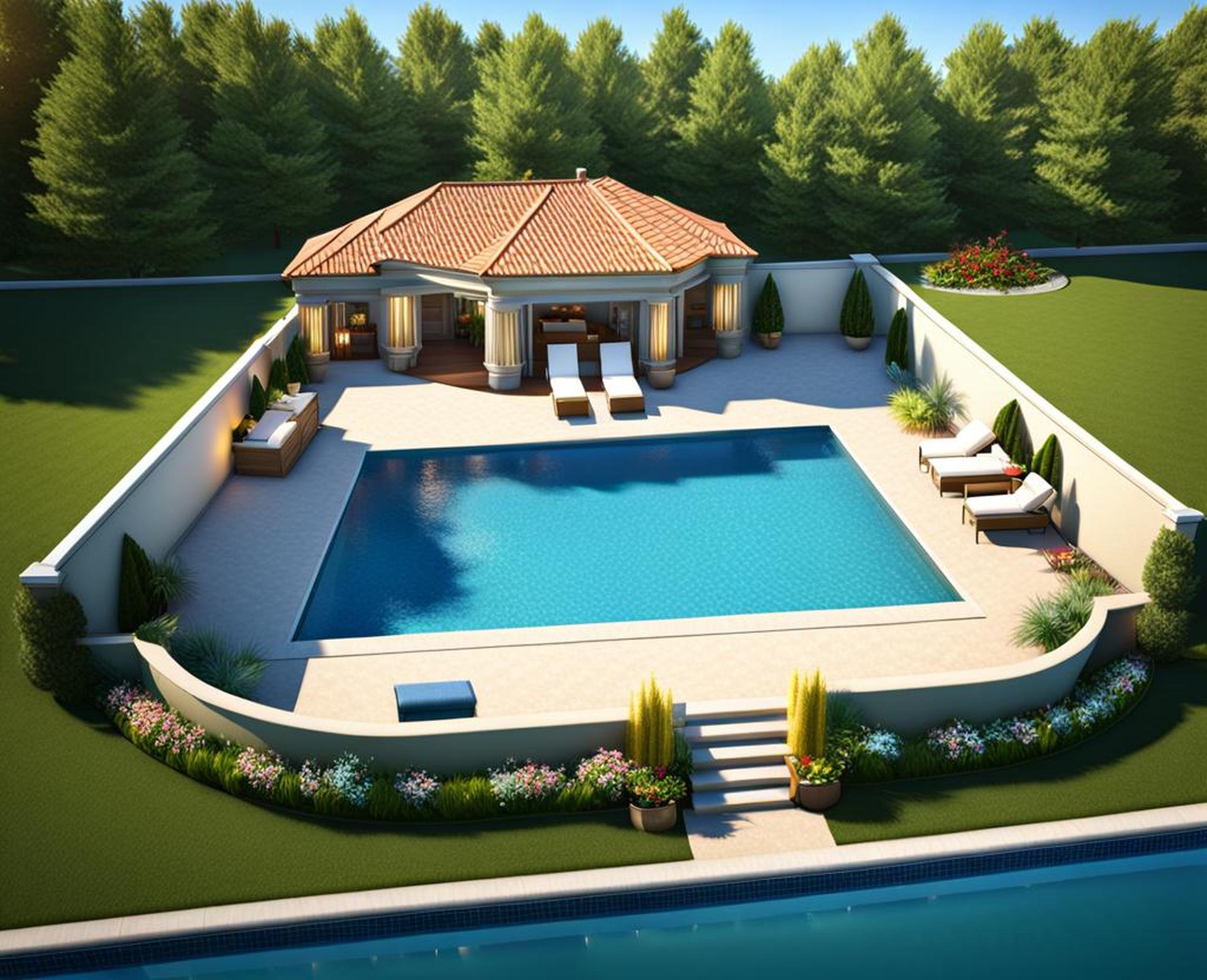merge mansion pool area