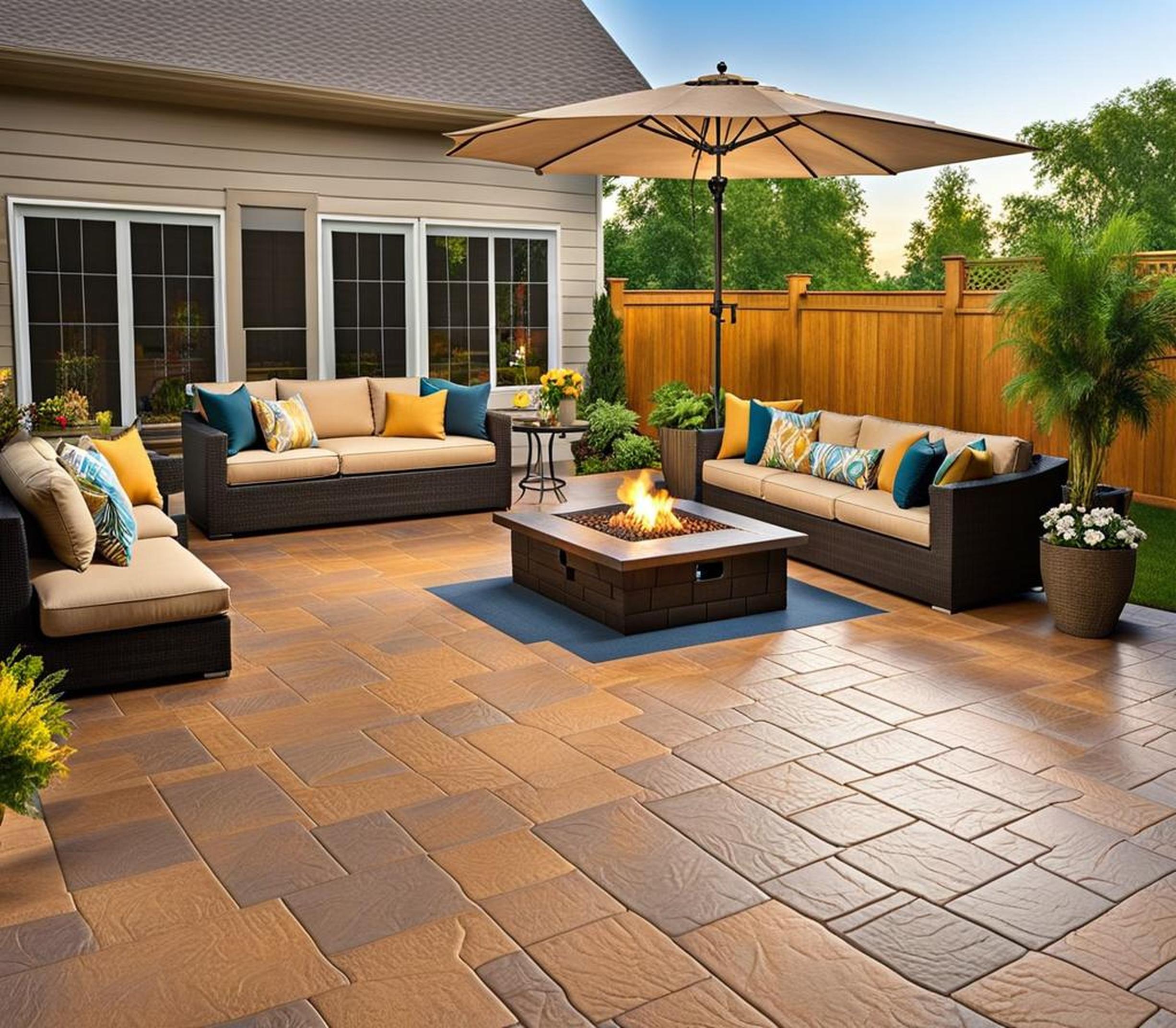 stamped concrete patio ideas on a budget