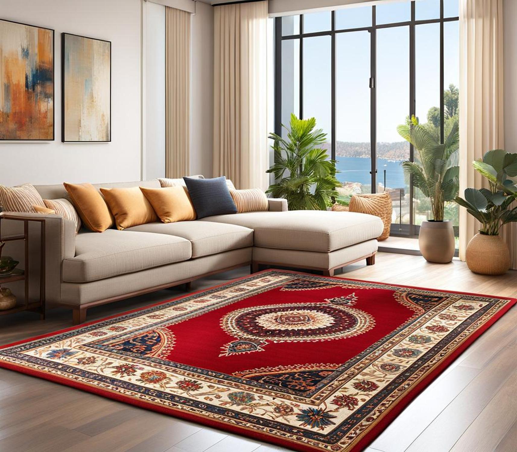standard living room rug size