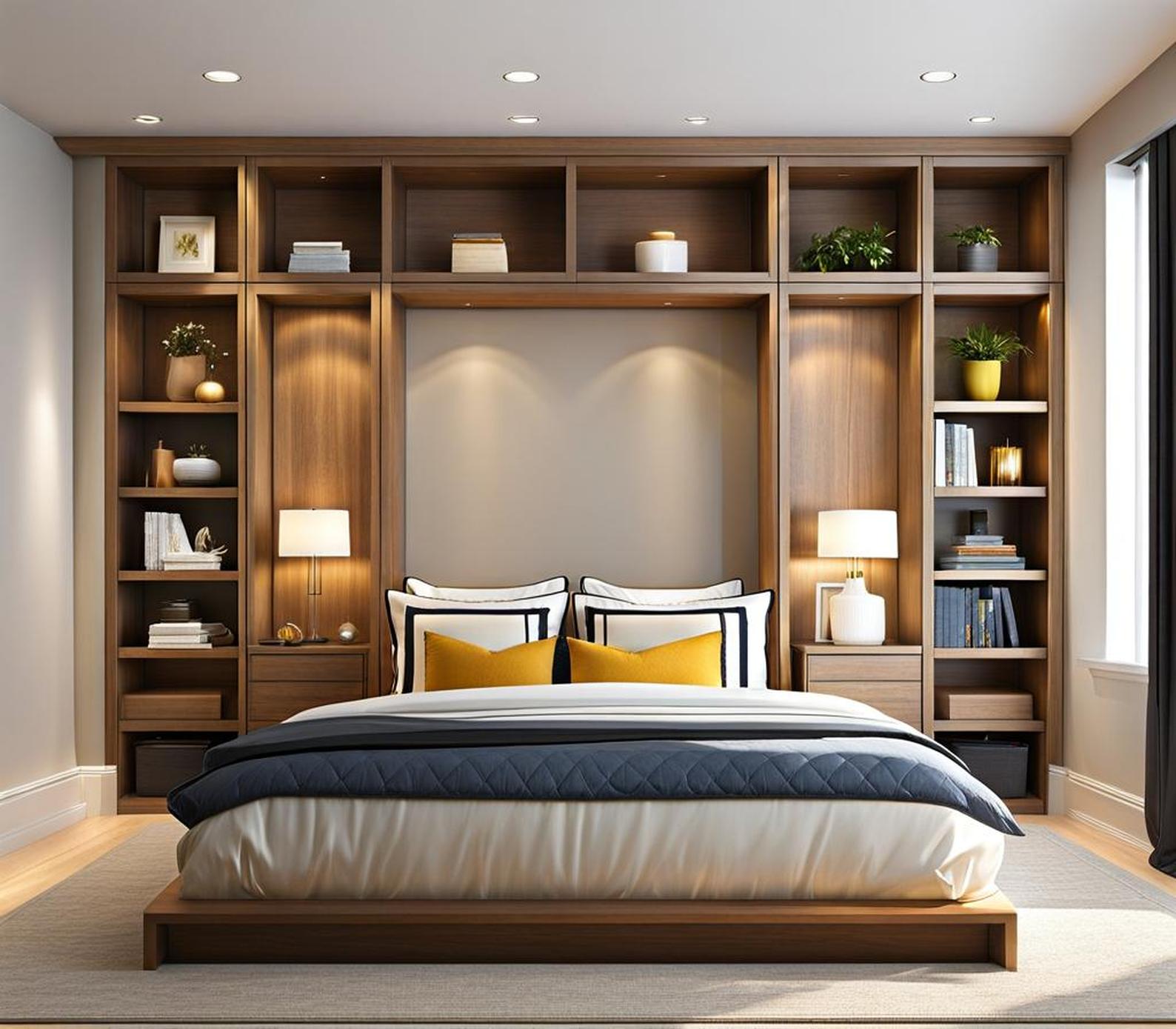 above bed shelving ideas