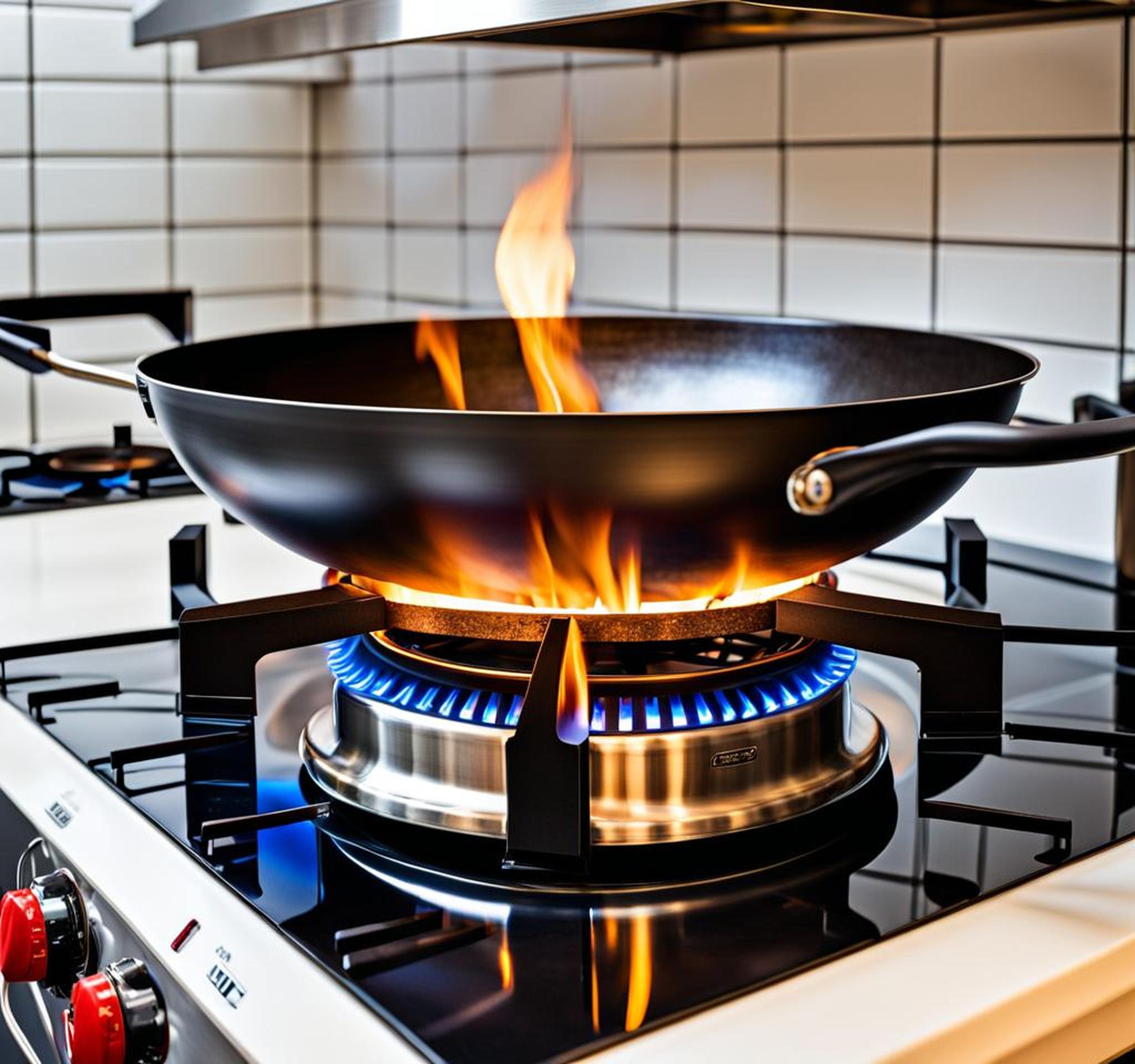 wok ring on gas stove