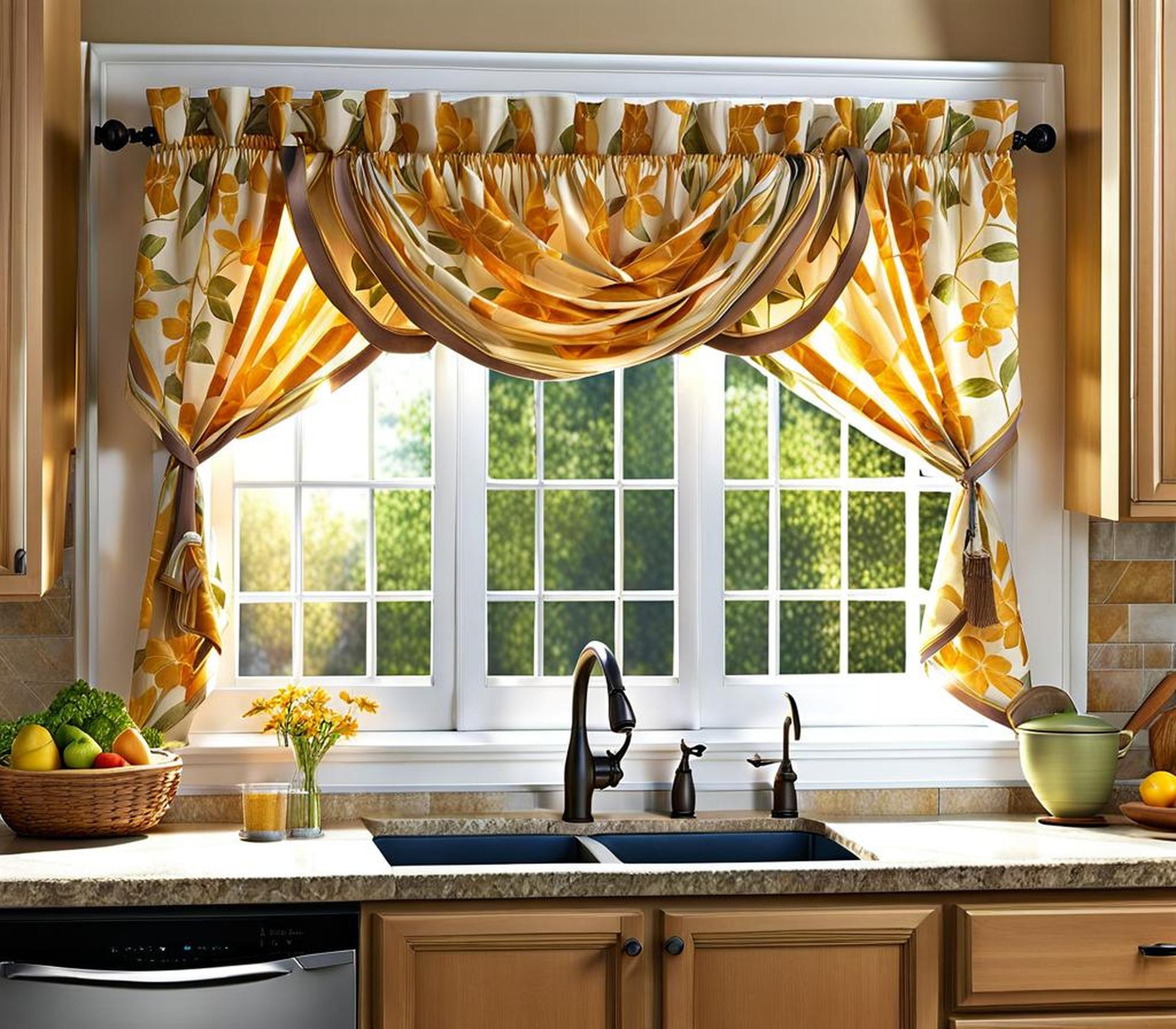 Amp Up Your Kitchen’s Style with Chic Tie-Up Curtains