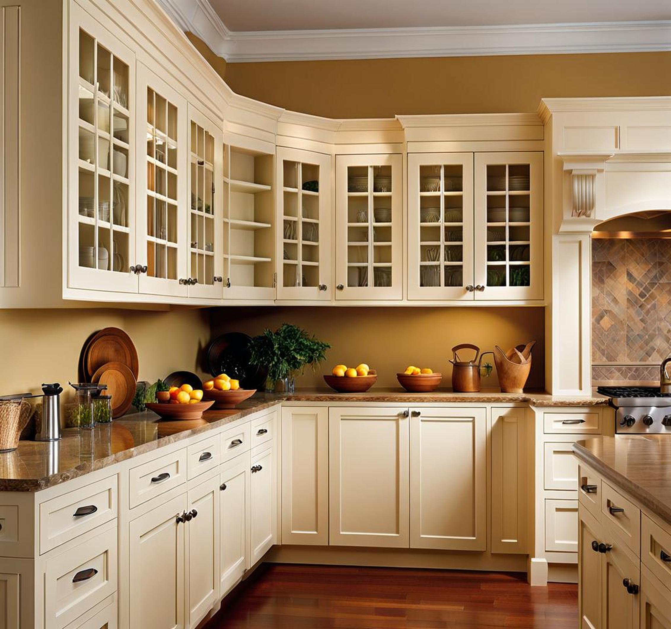 kitchen cabinets that sit on countertop