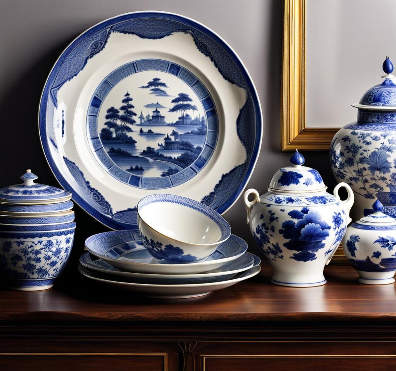 decorating with blue and white porcelain