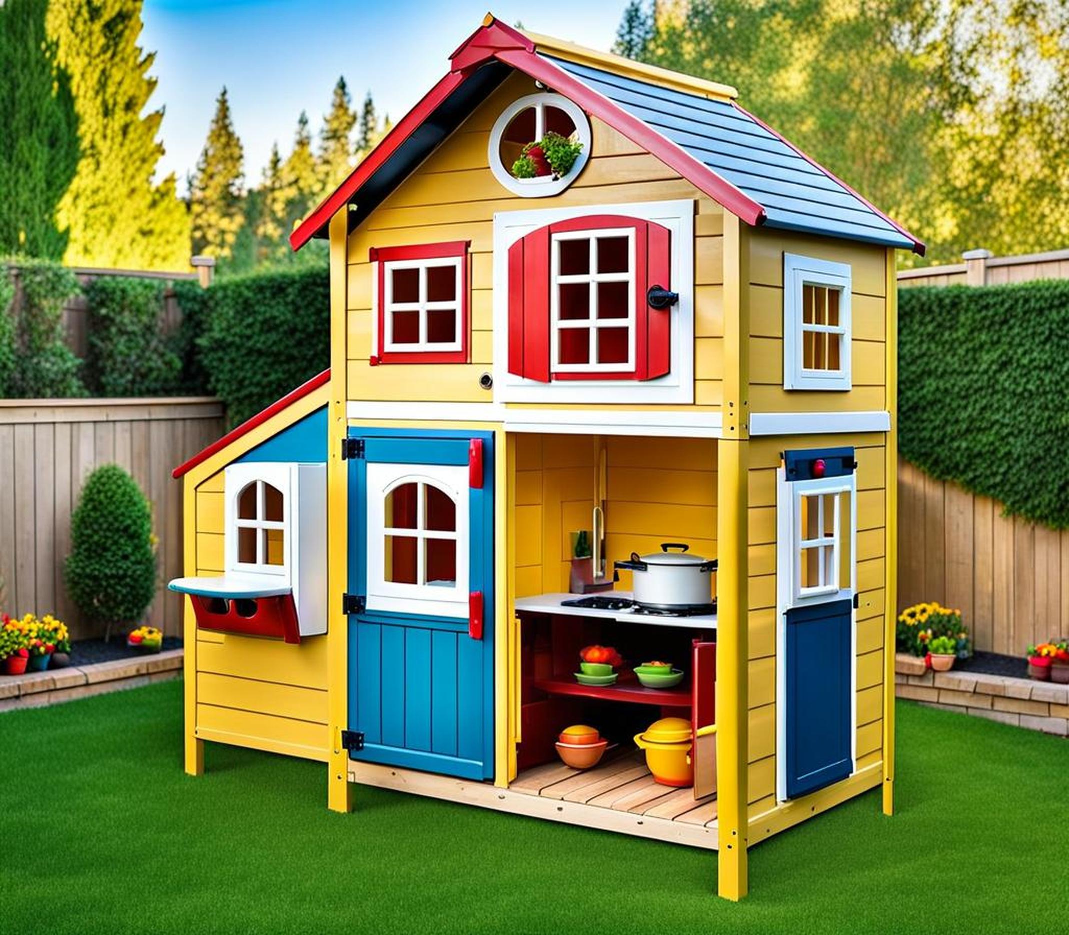 playhouse with kitchen inside