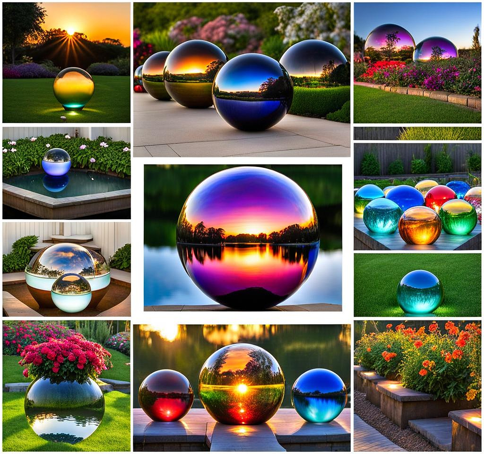 glass gazing balls for gardens