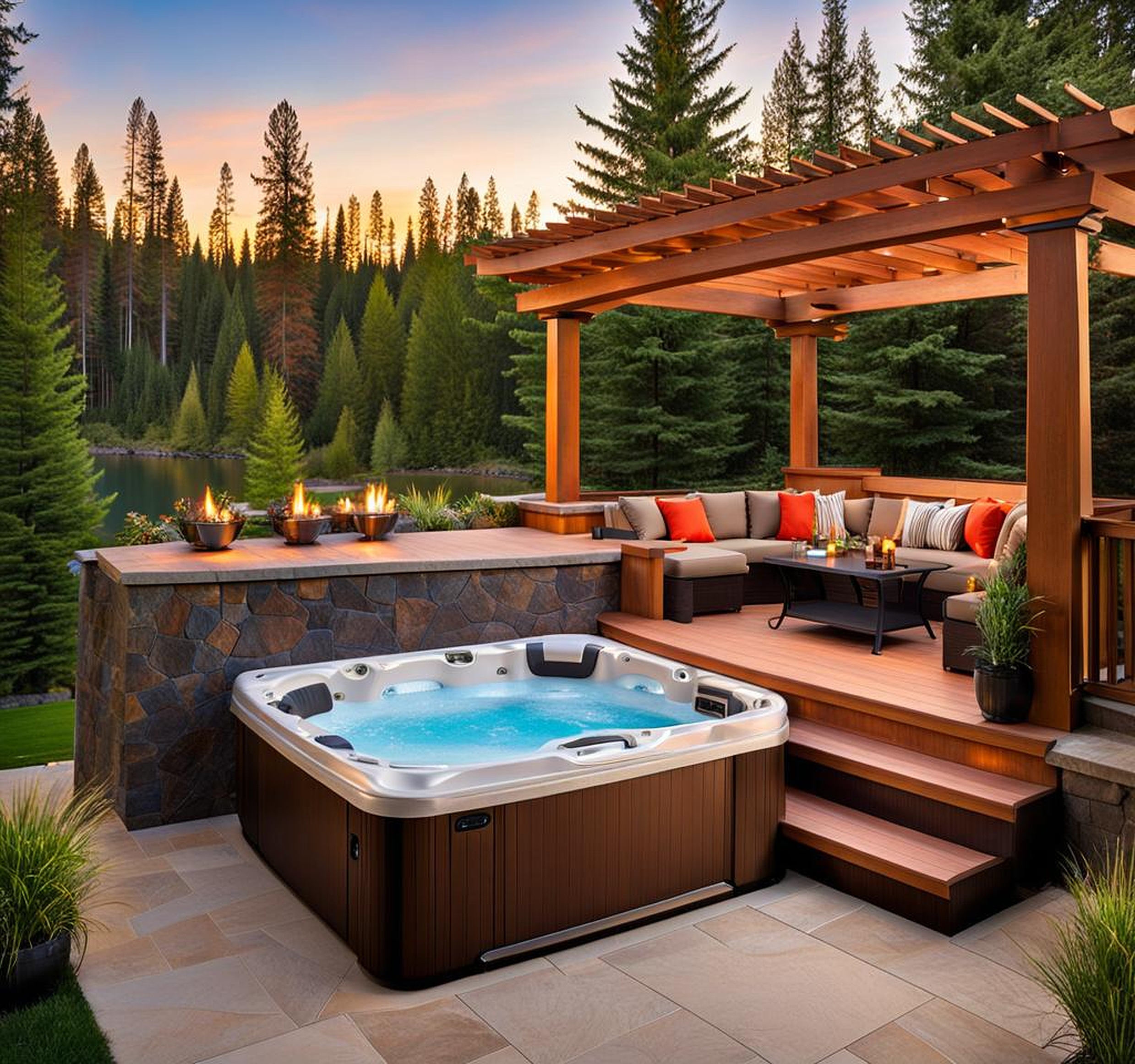 hot tub surround ideas