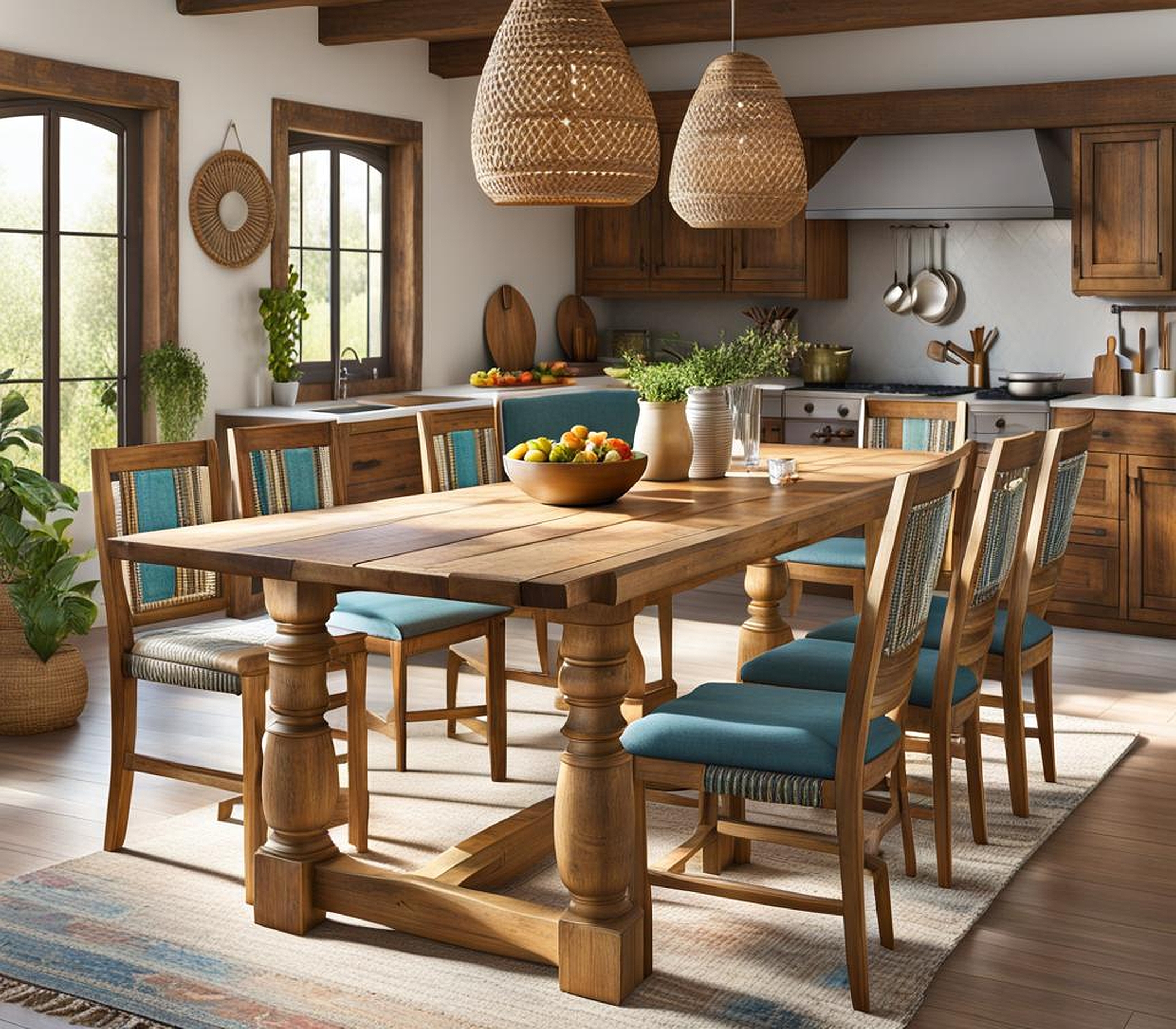 boho kitchen table and chairs