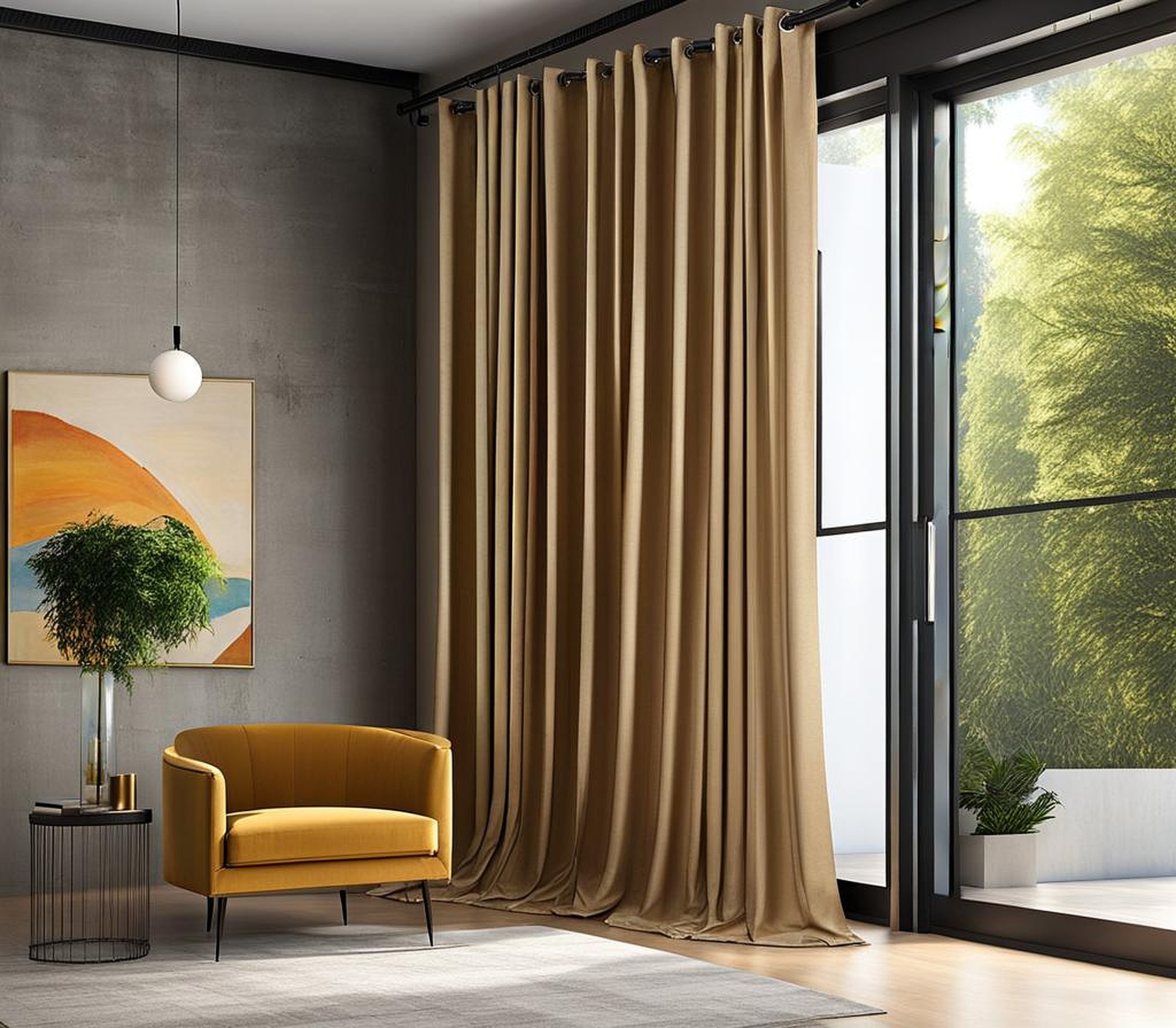 Hanging Curtains on Concrete Walls with Ease and Accuracy