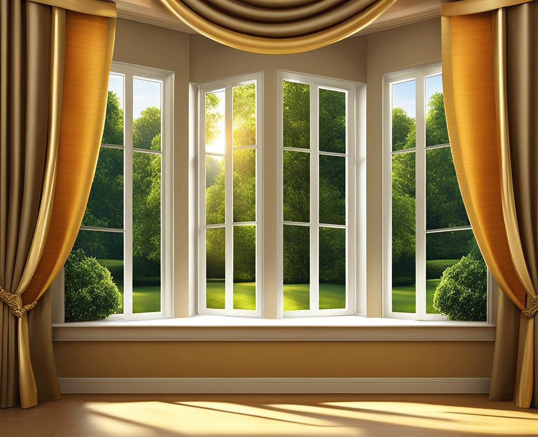 Curtains on One Side of Window a Great Way to Frame a Beautiful View