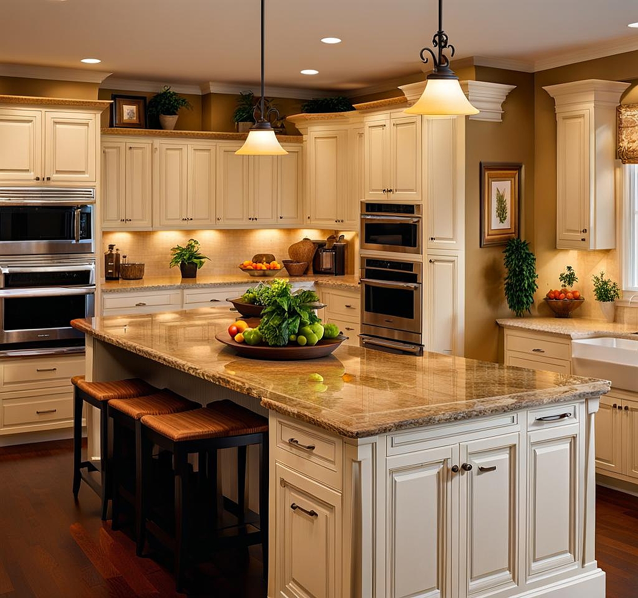 kitchen island corner posts