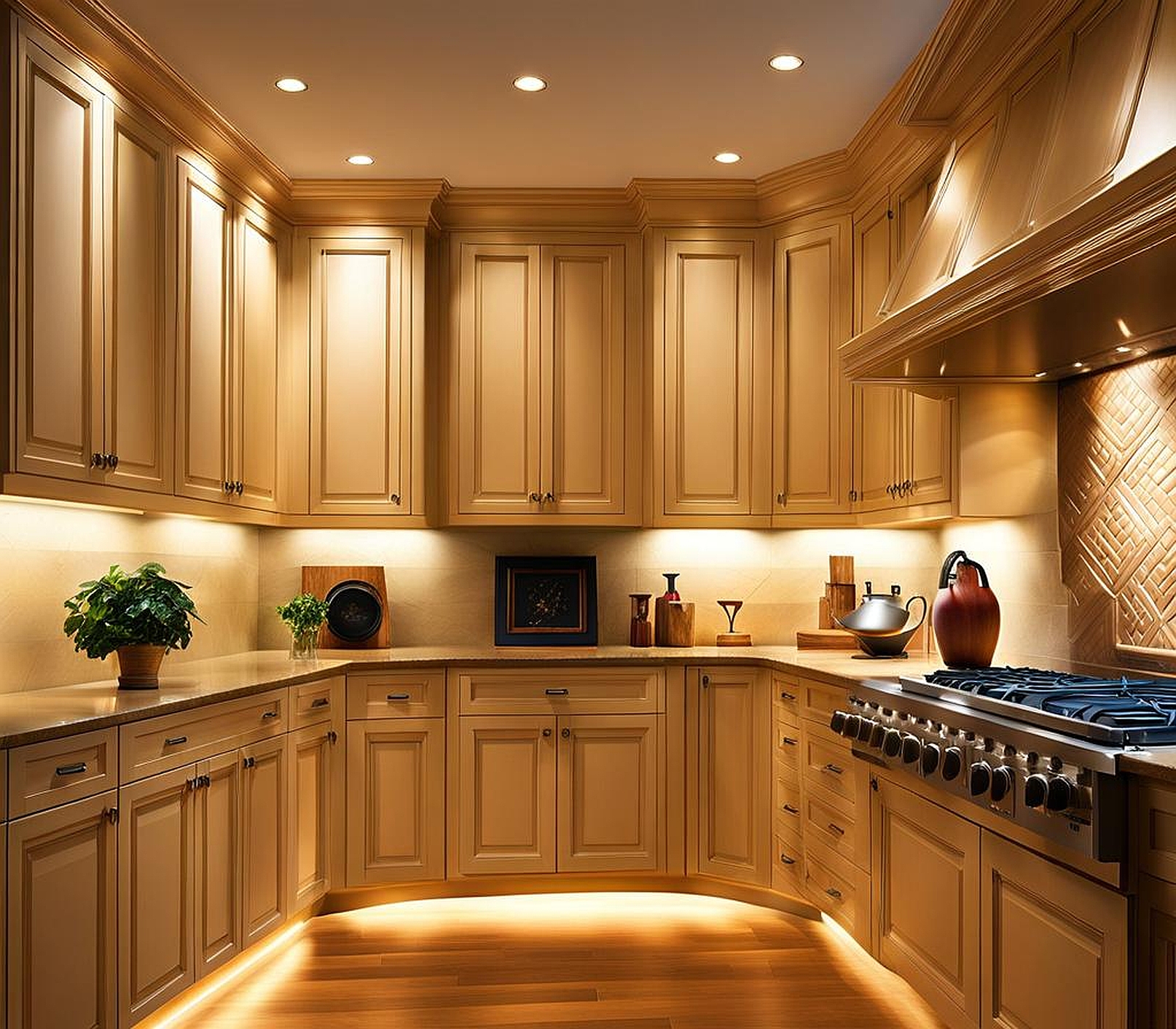 kitchens with recessed lighting