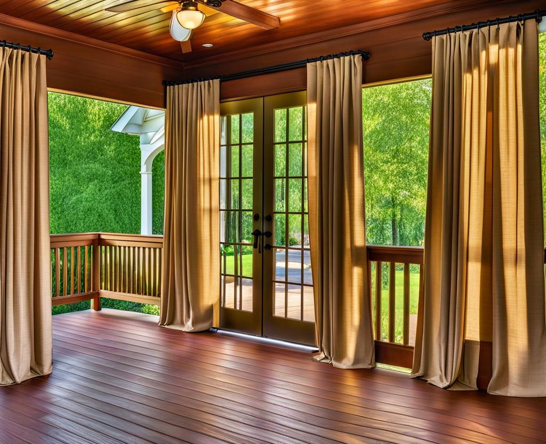 Beautiful Front Porch Designs with a Focus on Curtains