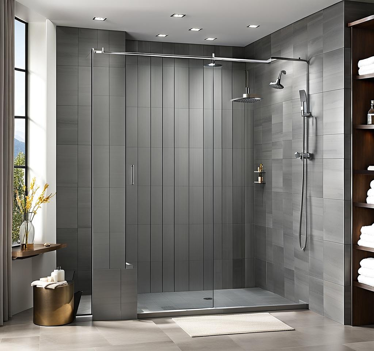 gray shower tile ideas