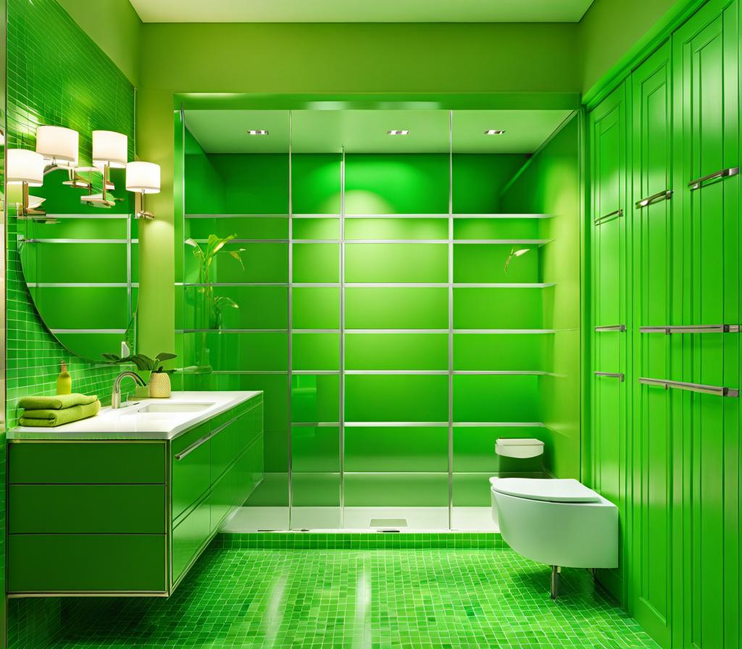 green colors for bathroom