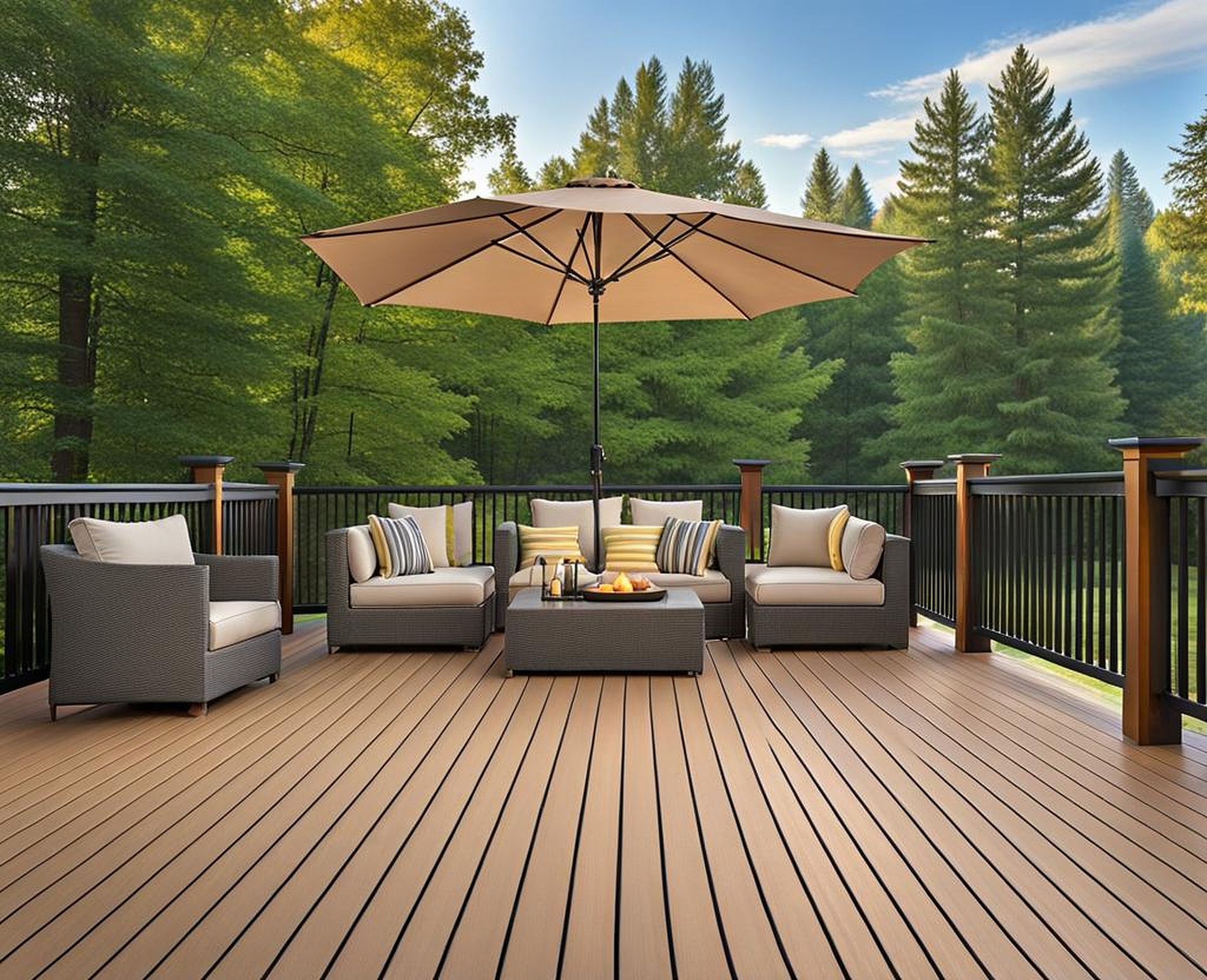 Deck Stain Ideas with a Two Tone Color Scheme