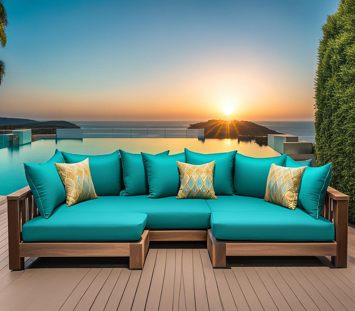 Teal Cushions for Outdoor Furniture and Pillows – The Perfect Combo for a Cozy Outdoor Space